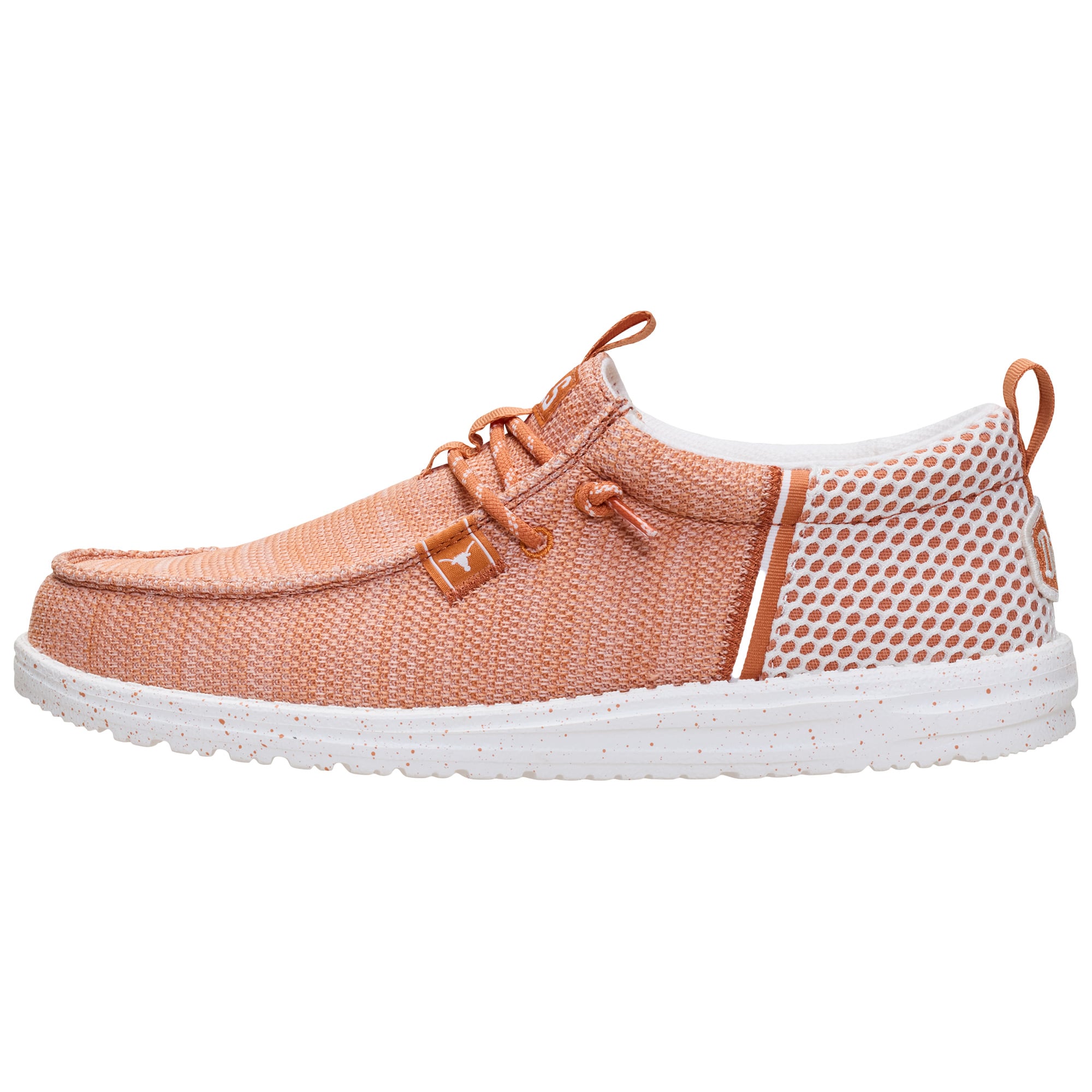 Men's Hey Dude Texas Orange Longhorns Wally Stretch Sox Shoes