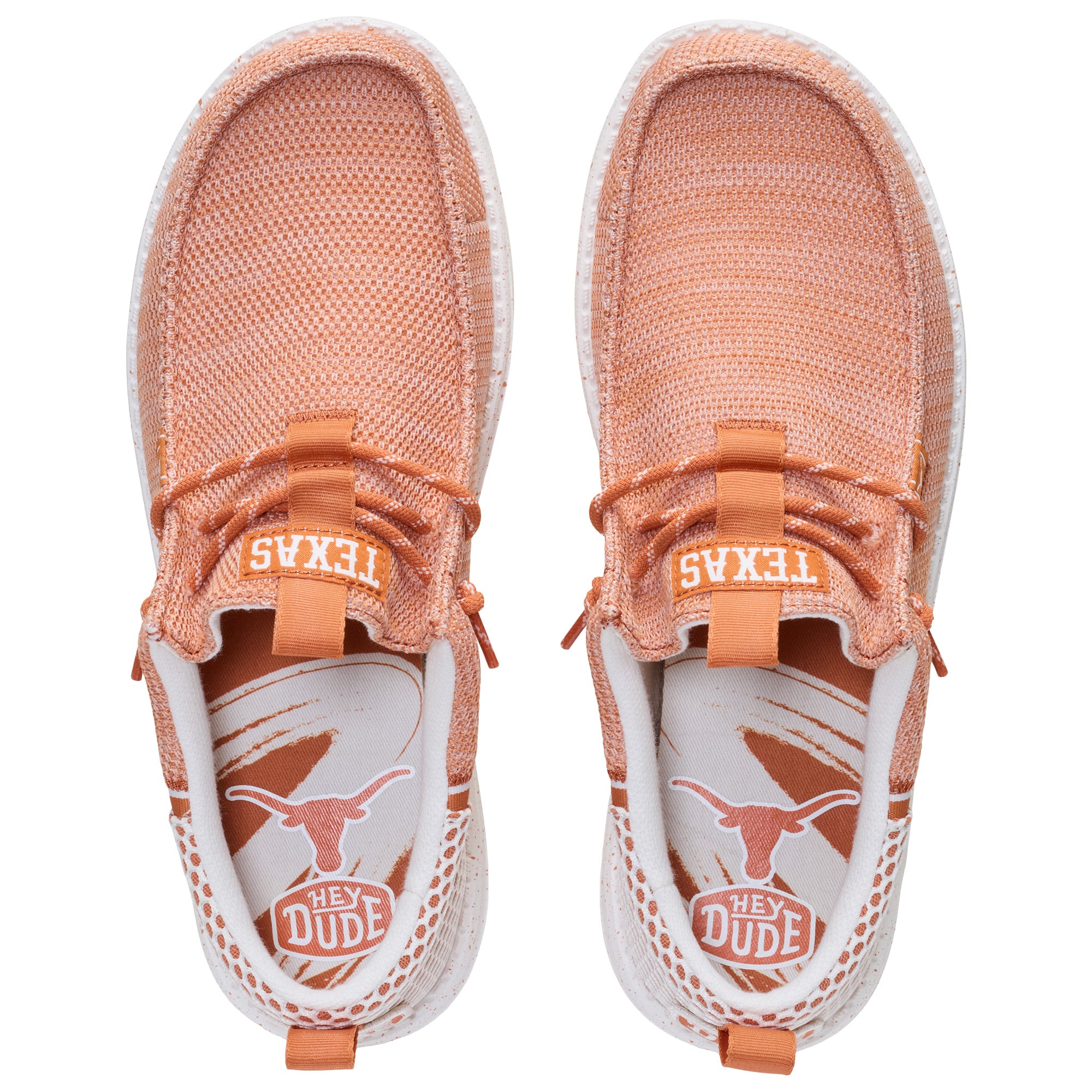 Men's Hey Dude Texas Orange Longhorns Wally Stretch Sox Shoes