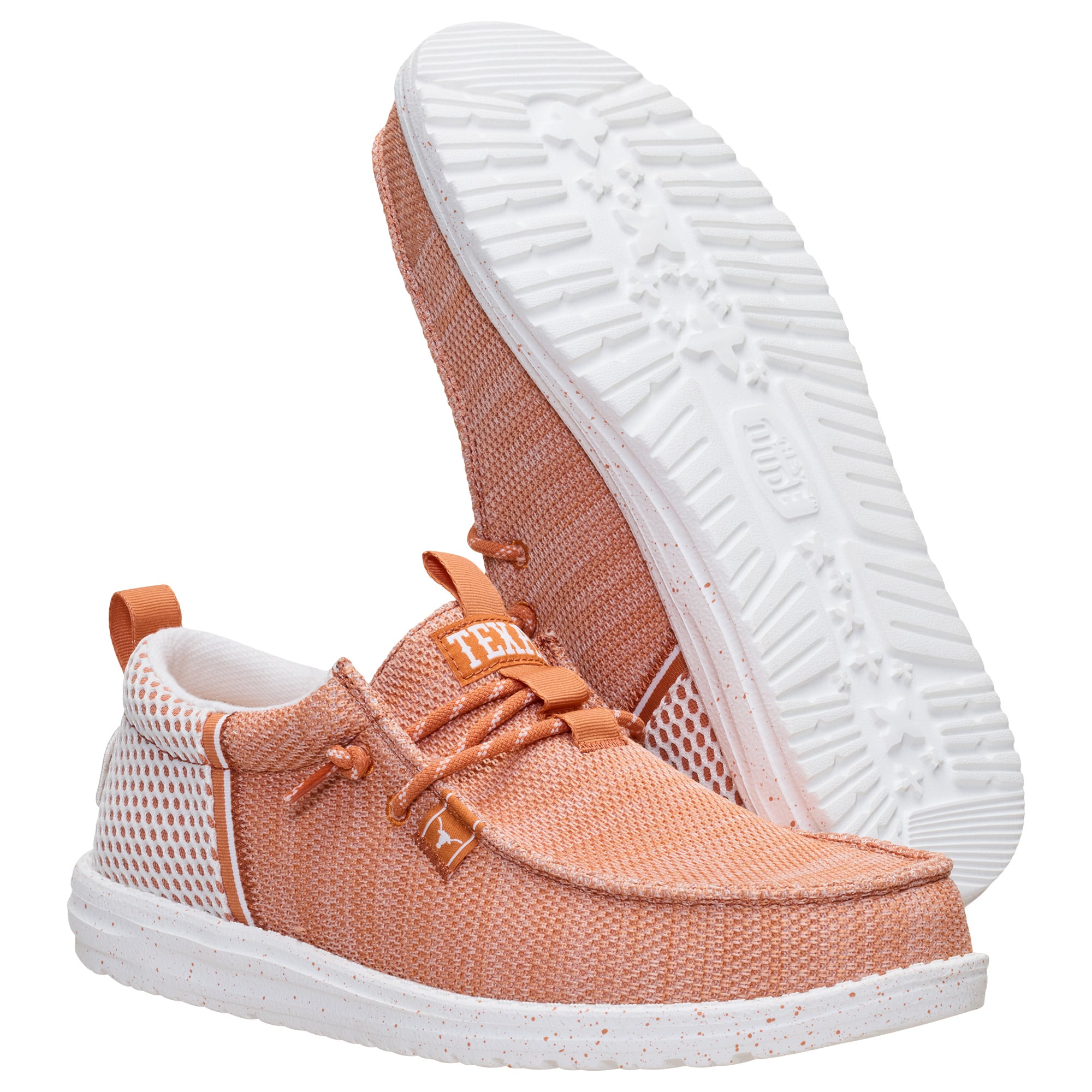 Men's Hey Dude Texas Orange Longhorns Wally Stretch Sox Shoes