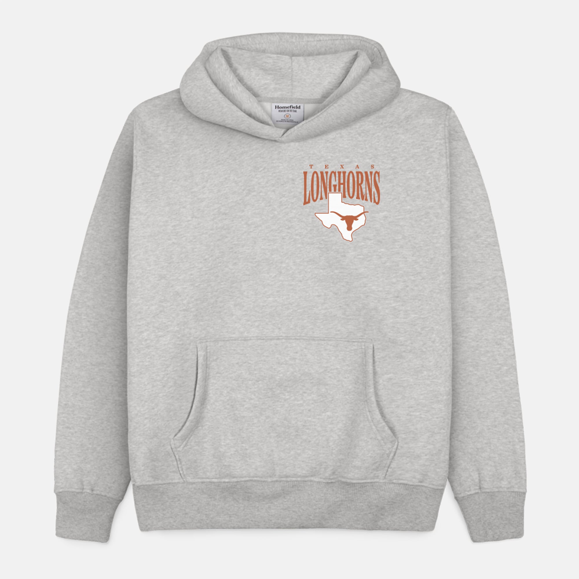 Sweat à capuche épais gris Homefield pour homme, Texas Longhorns Football.
