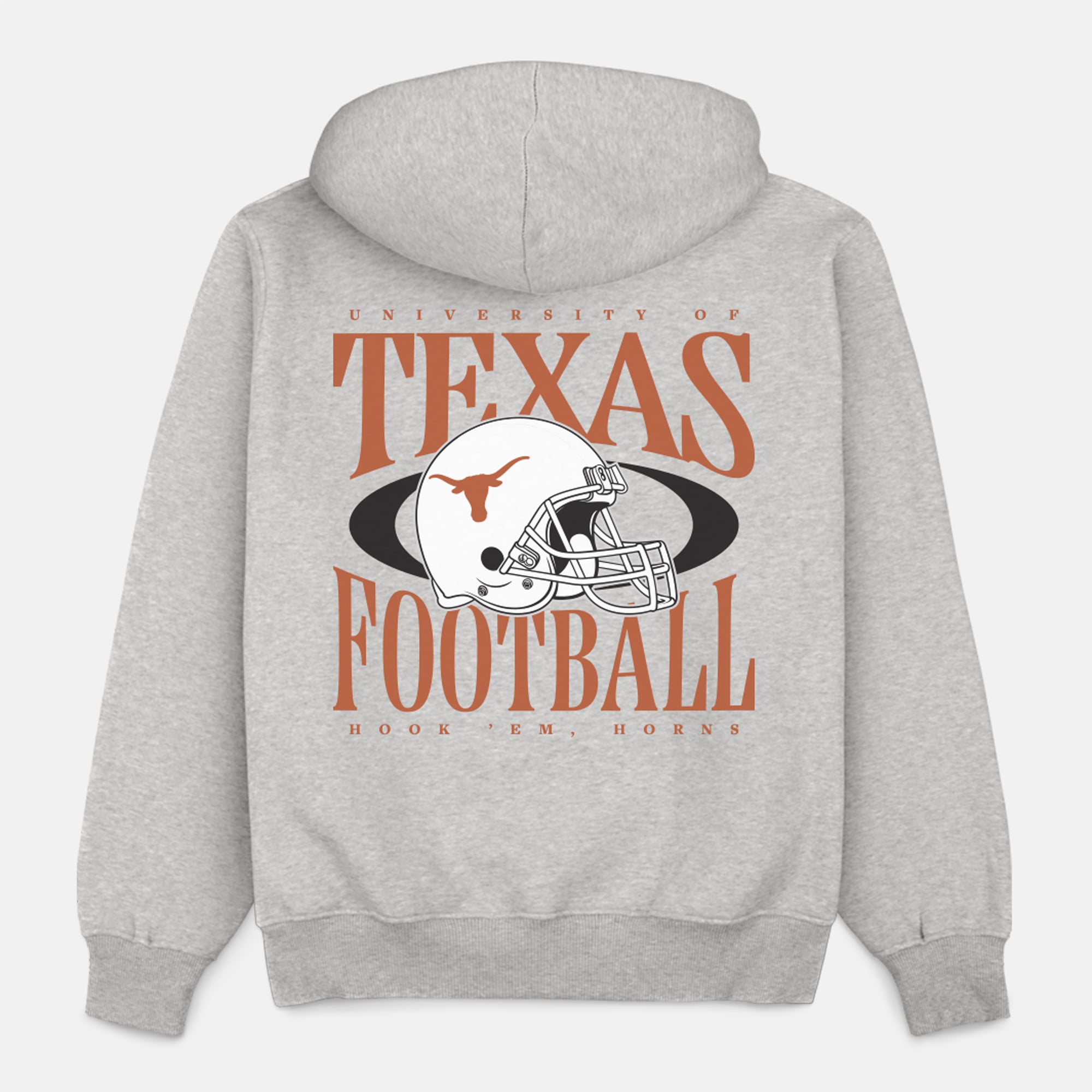 Sweat à capuche épais gris Homefield pour homme, Texas Longhorns Football.