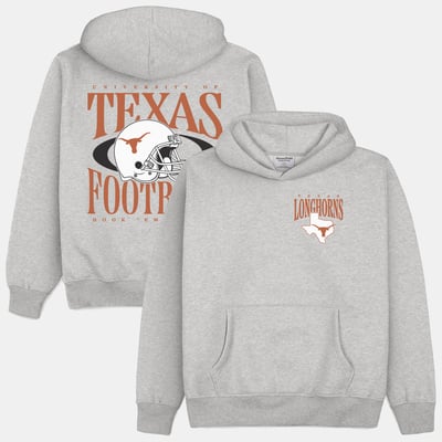  Texas Longhorns Homefield Football Heavyweight Hoodie - Heather Gray