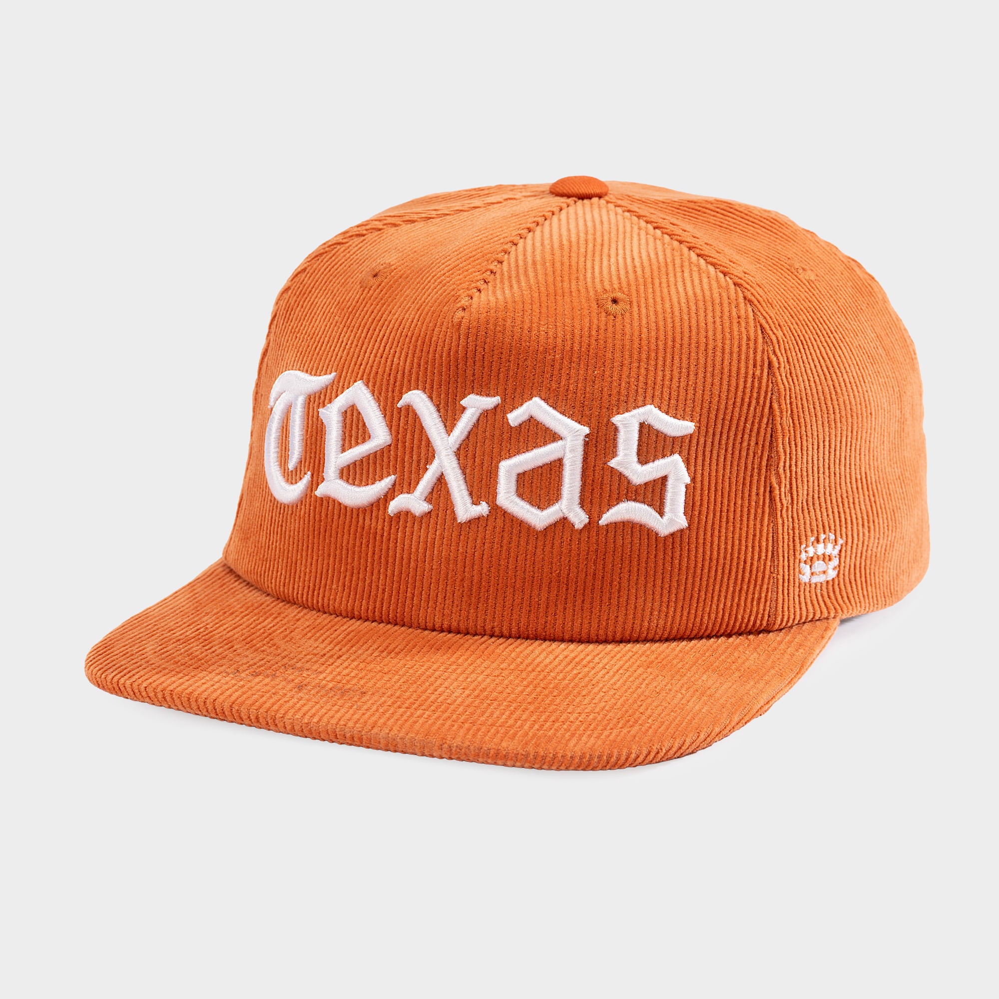 Men's Homefield Texas Orange Texas Longhorns Retro Wordmark Corduroy Adjustable Hat