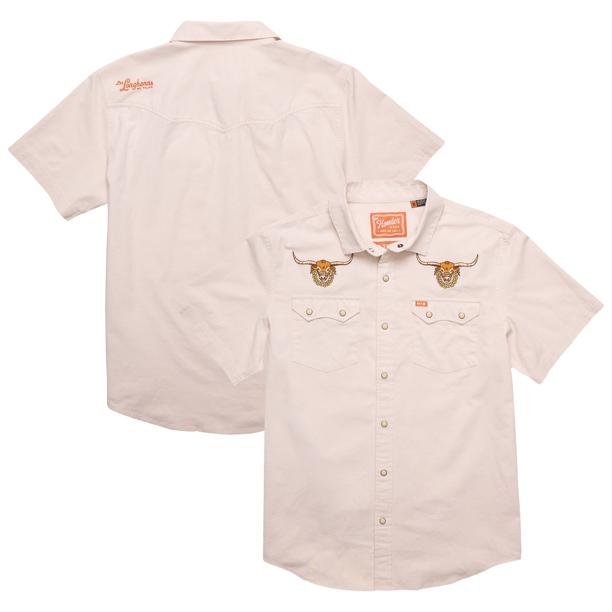 Chemise à boutons Howler Brothers Natural Texas Longhorns Crosscut Deluxe pour homme