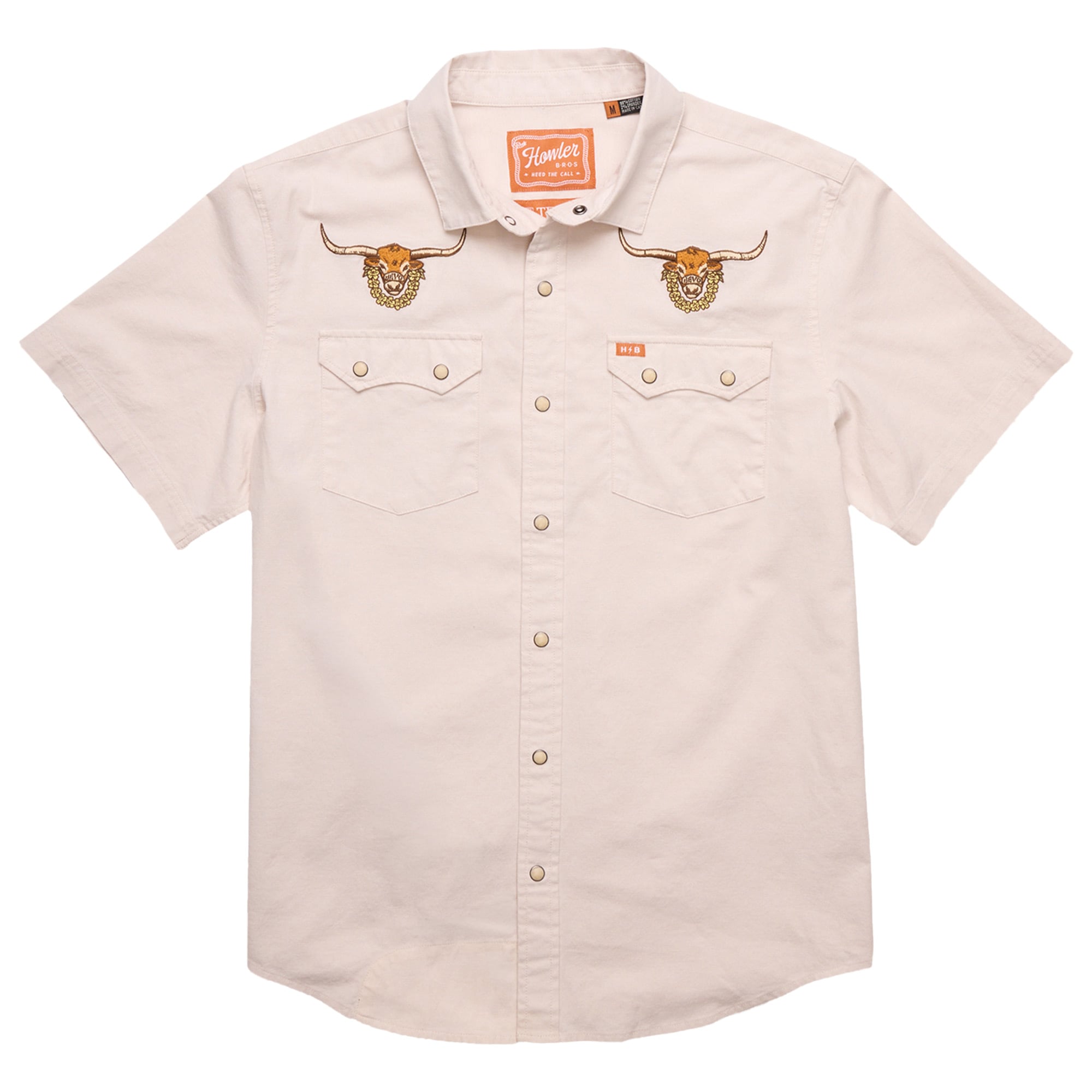 Chemise à boutons Howler Brothers Natural Texas Longhorns Crosscut Deluxe pour homme