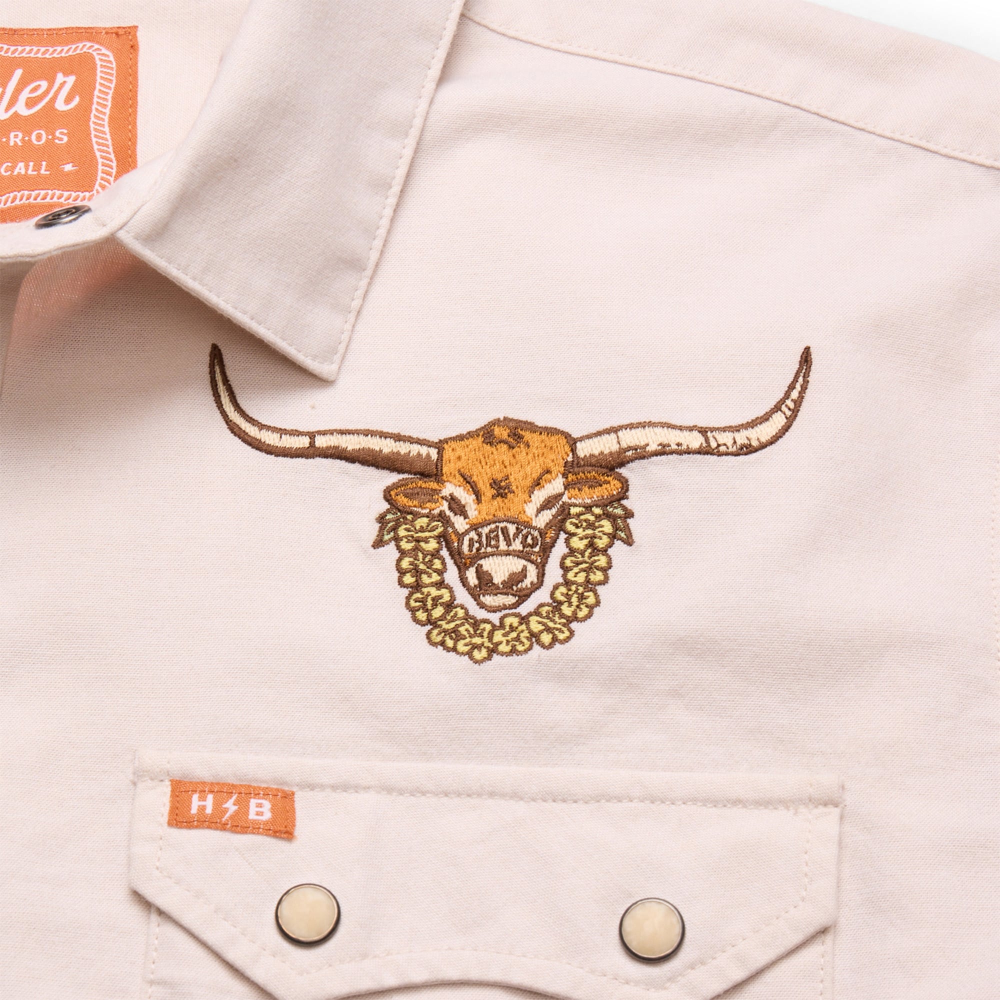 Chemise à boutons Howler Brothers Natural Texas Longhorns Crosscut Deluxe pour homme