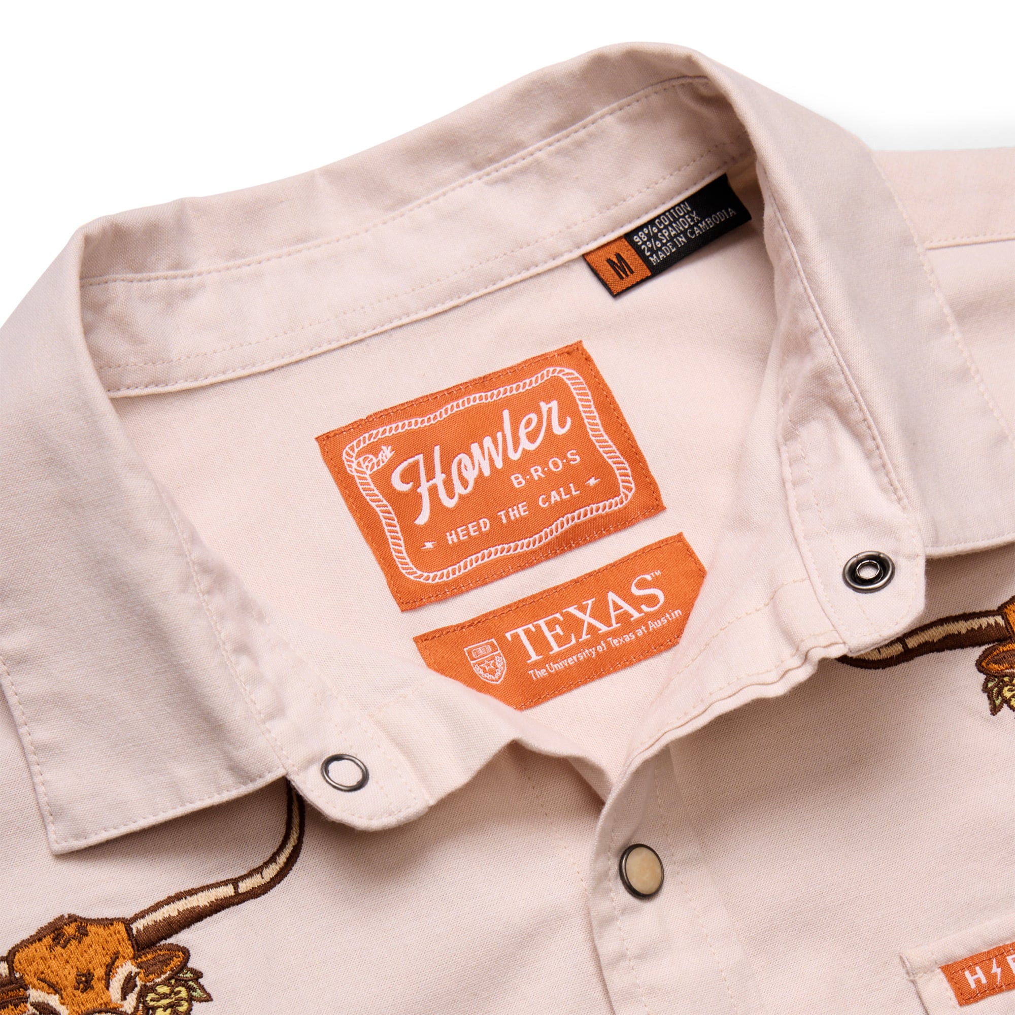 Chemise à boutons Howler Brothers Natural Texas Longhorns Crosscut Deluxe pour homme