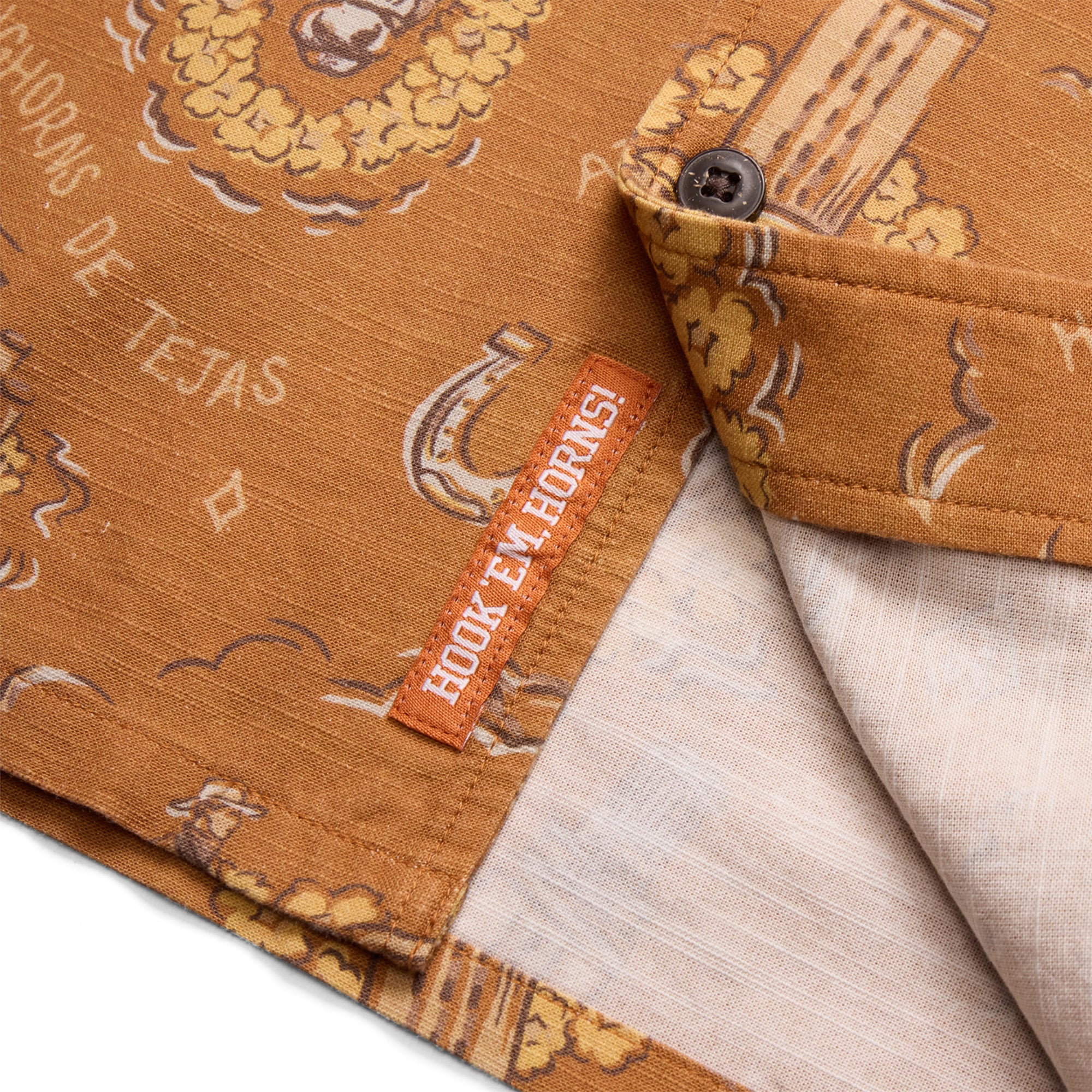 Chemise à boutons monoloha orange Texas Longhorns de Howler Brothers pour homme