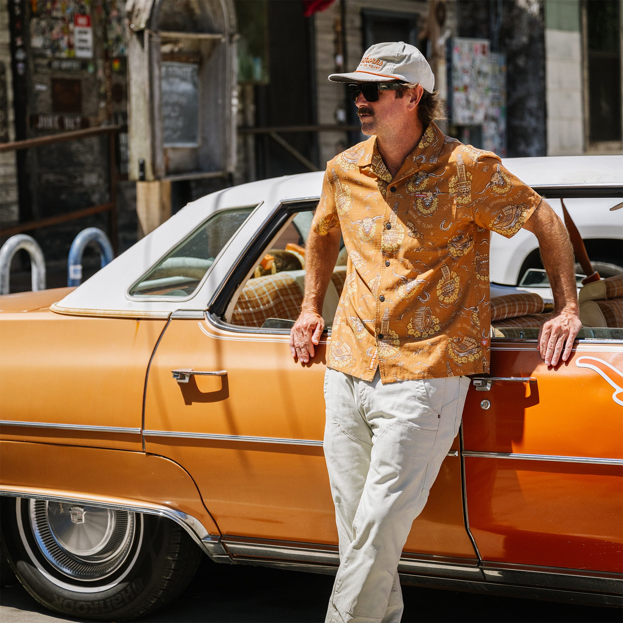 Chemise à boutons monoloha orange Texas Longhorns de Howler Brothers pour homme