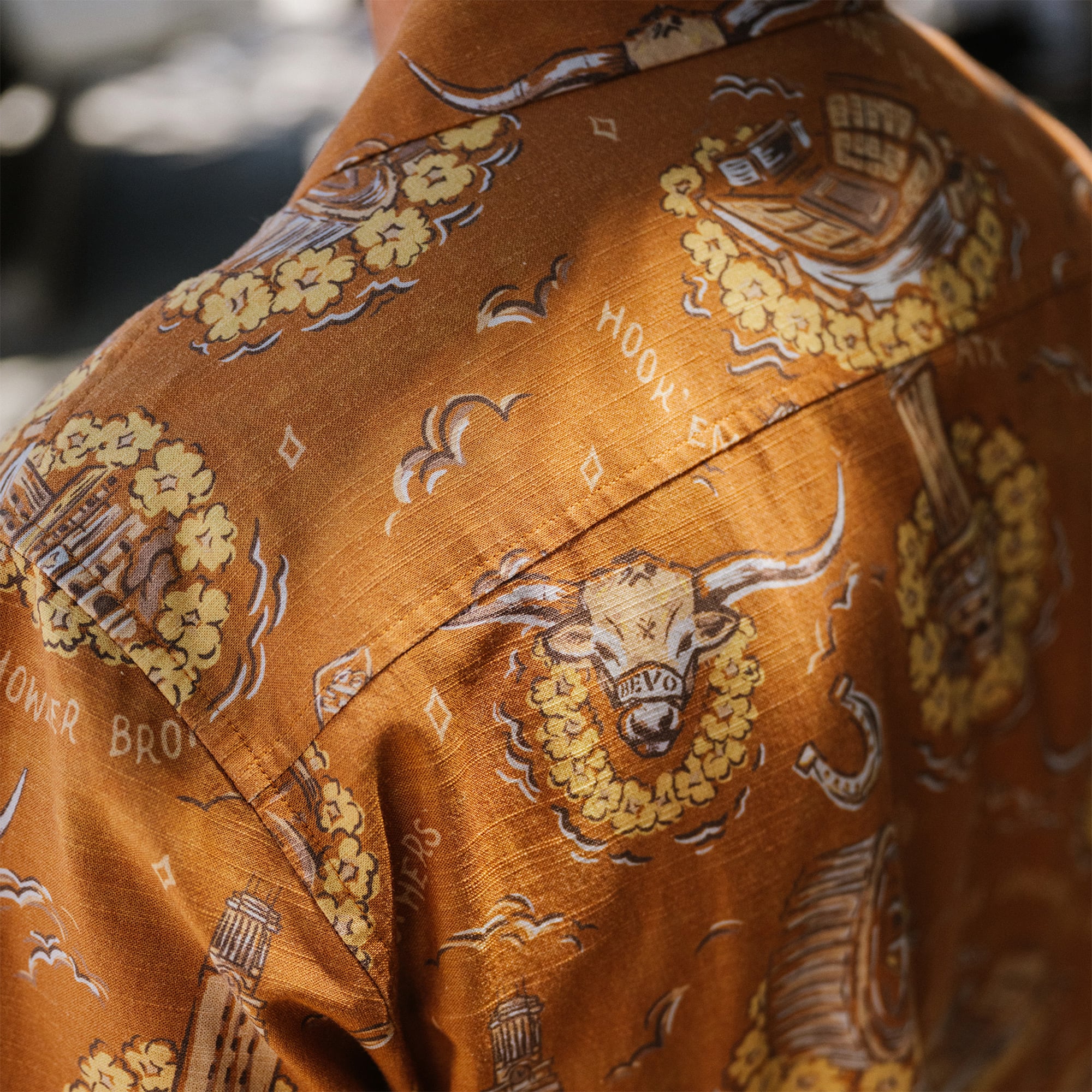 Chemise à boutons monoloha orange Texas Longhorns de Howler Brothers pour homme