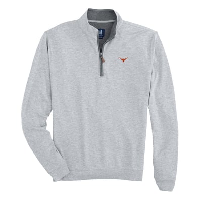  Texas Longhorns johnnie-O Sully Tri-Blend Quarter-Zip Pullover - Gray