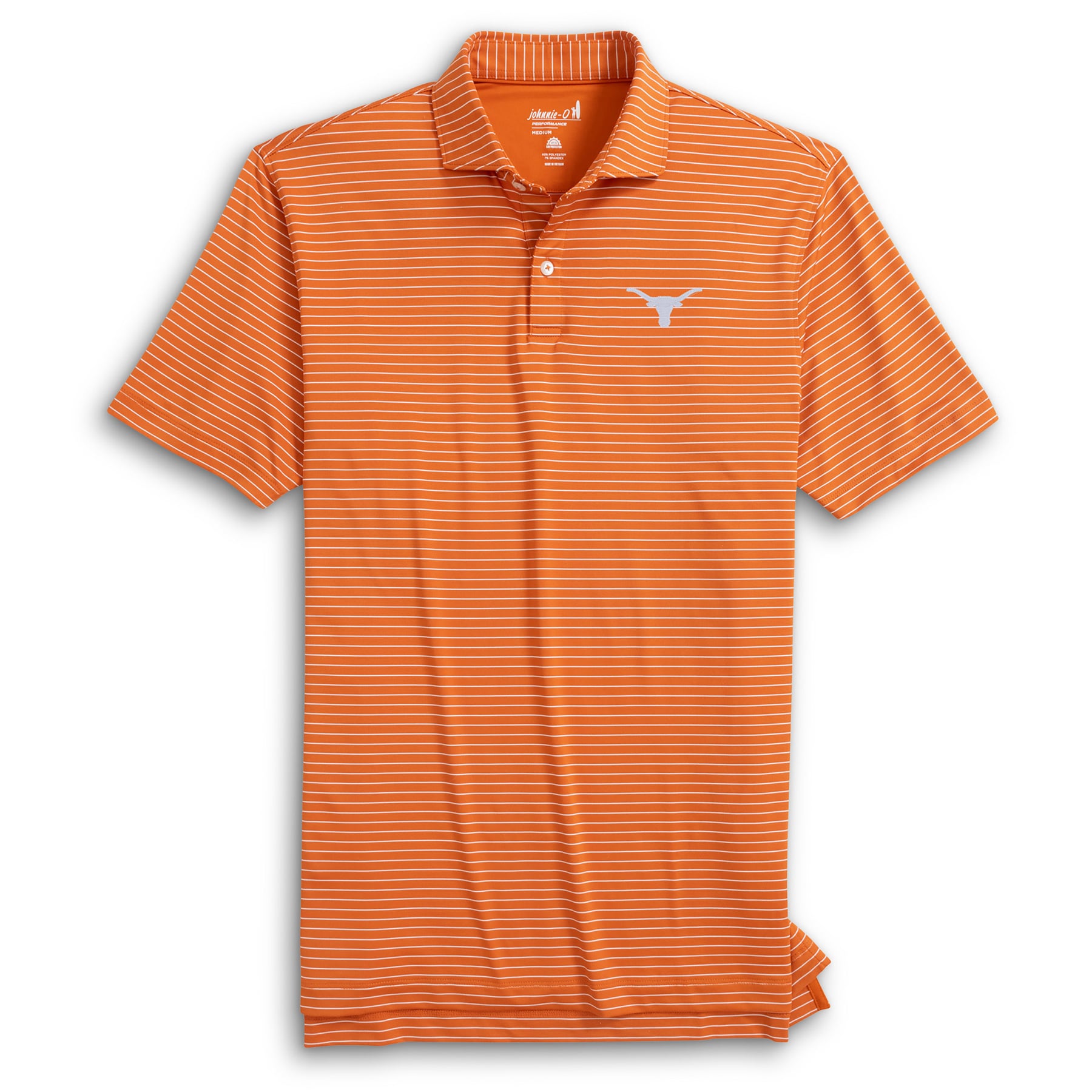 Men's johnnie-O  Black Texas Longhorns Beau Striped Polo
