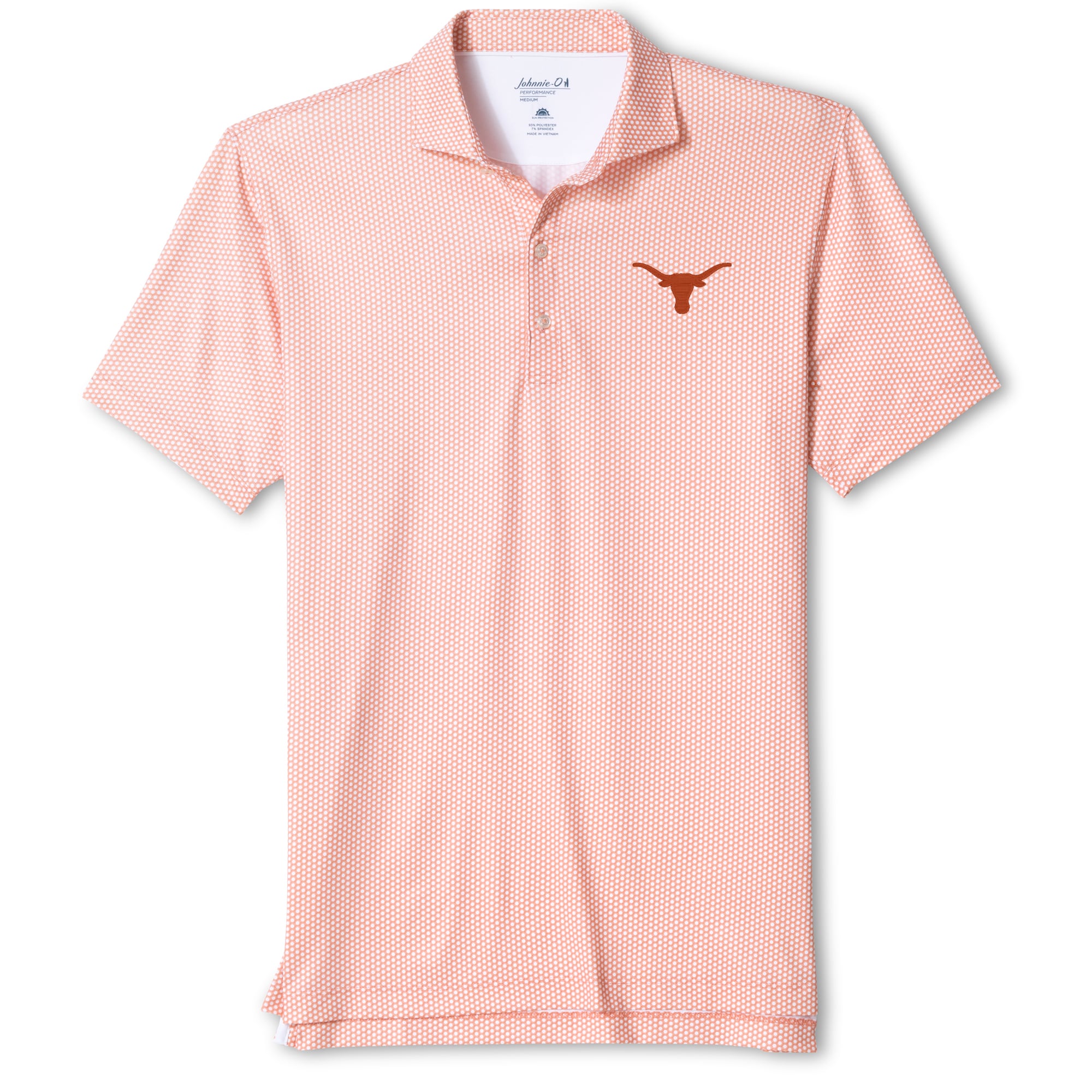 Polo à hexagones Texas Longhorns orange pour homme de la marque johnnie-O