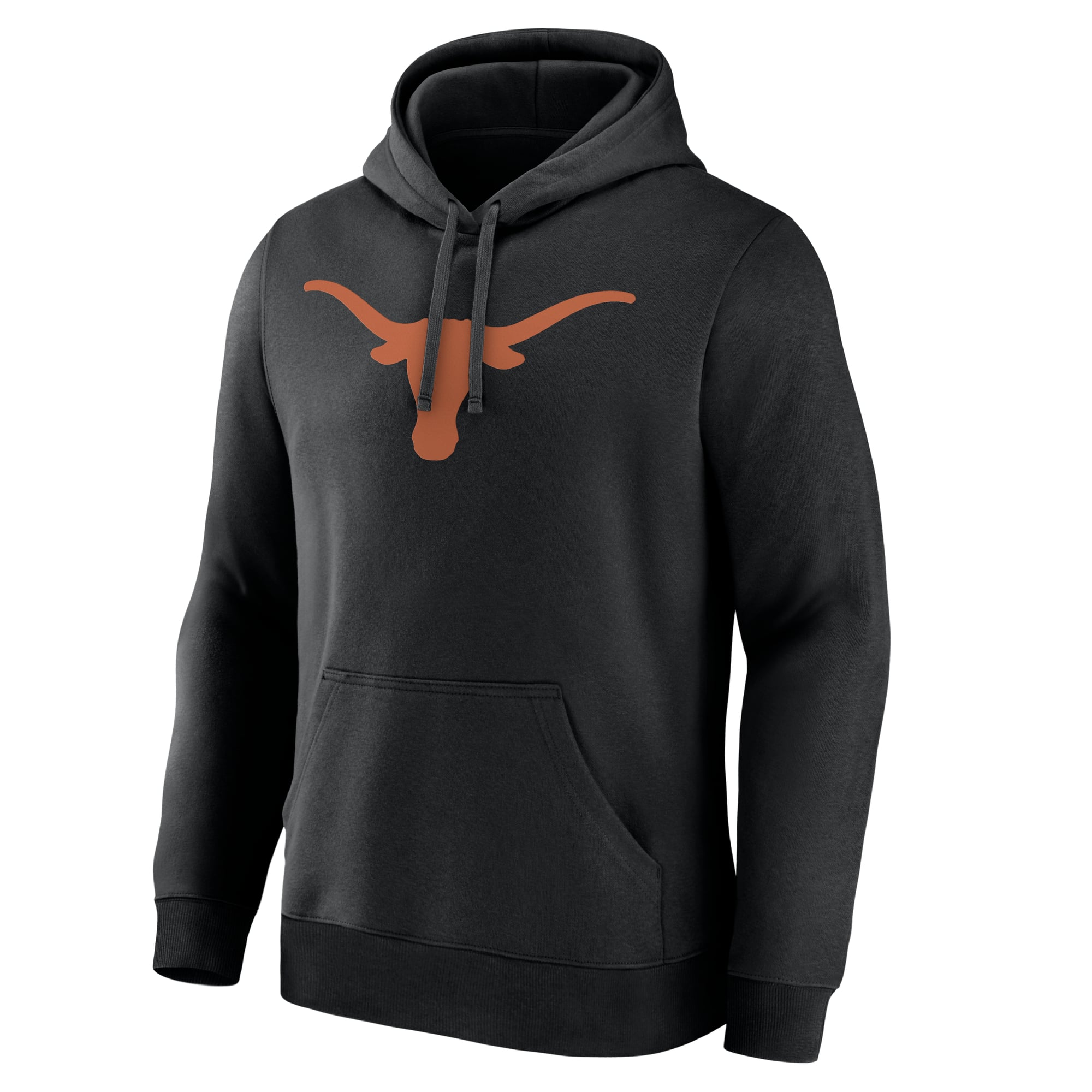 Sweat à capuche polaire noir logo Texas Longhorns pour homme