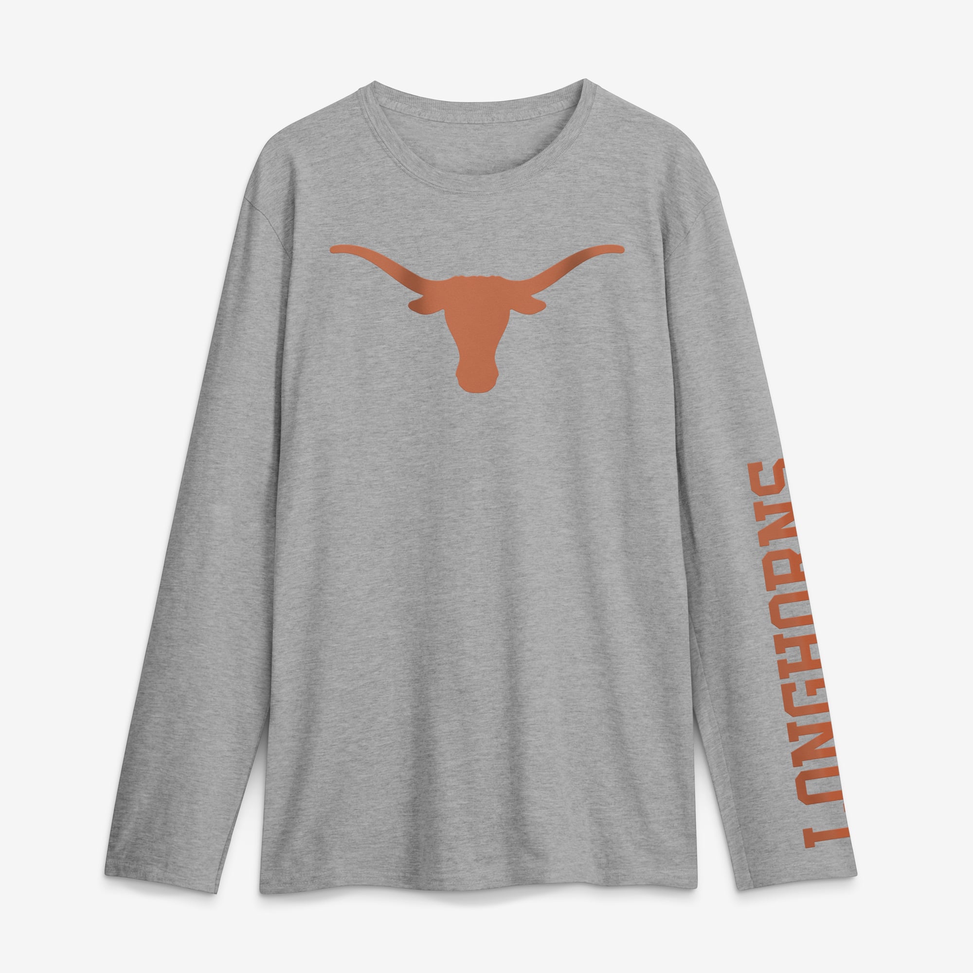 Men's Logo Athletic Heather Gray Texas Longhorns Primary Long Sleeve T-Shirt