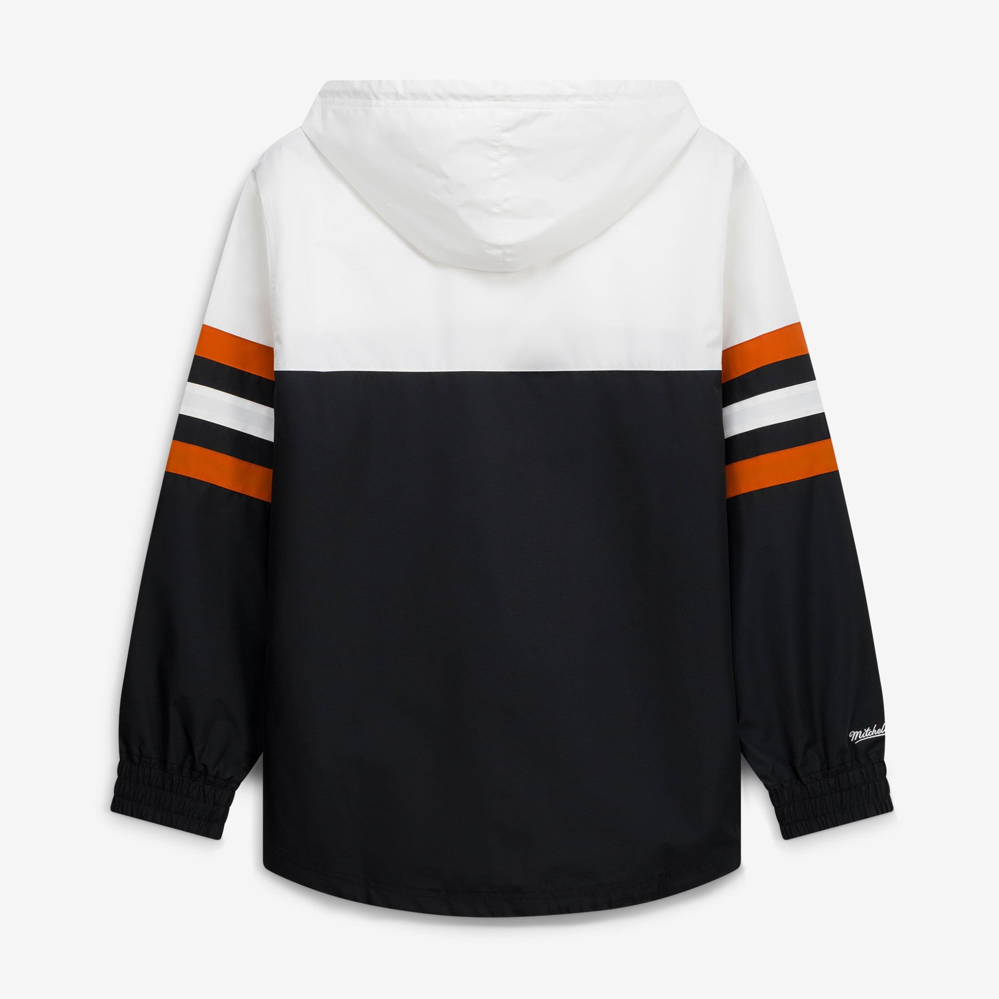 Men's Mitchell & Ness Black Texas Longhorns Head Coach Lightweight Anorak Half-Zip Windbreaker