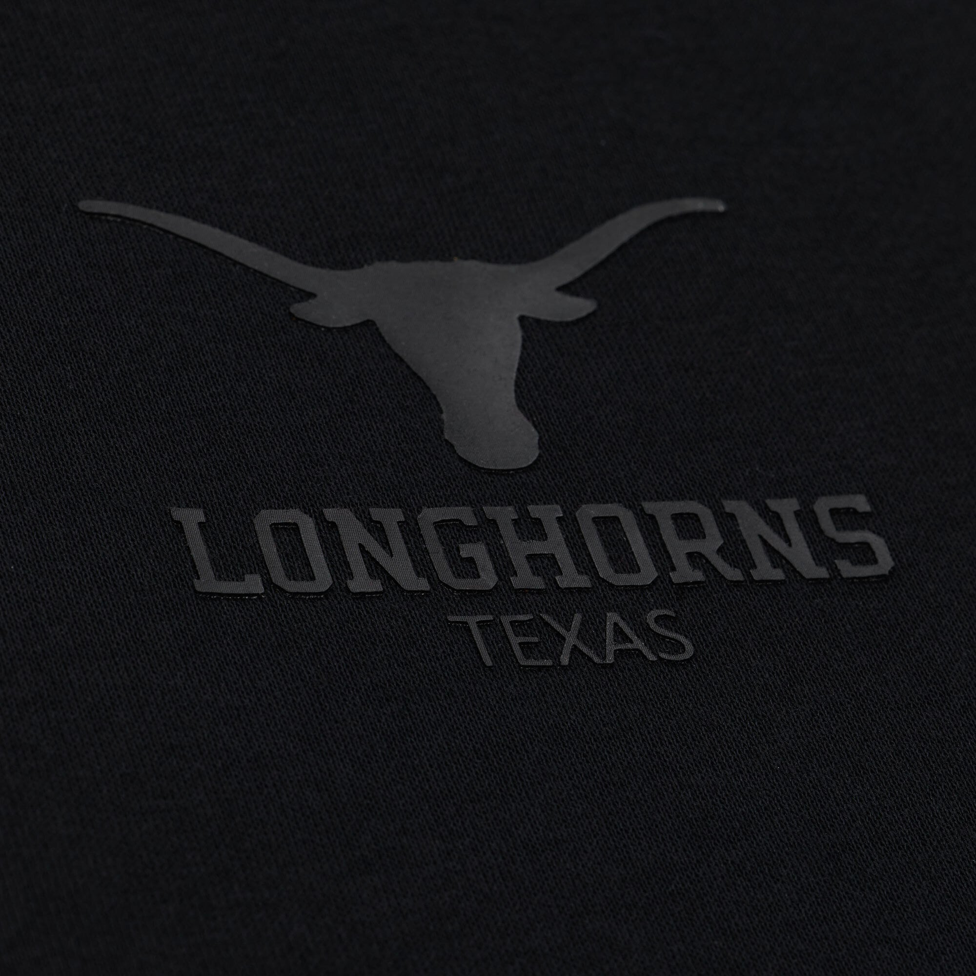 Men's Mitchell & Ness  Black Texas Longhorns Monochrome Icon Fleece Hoodie