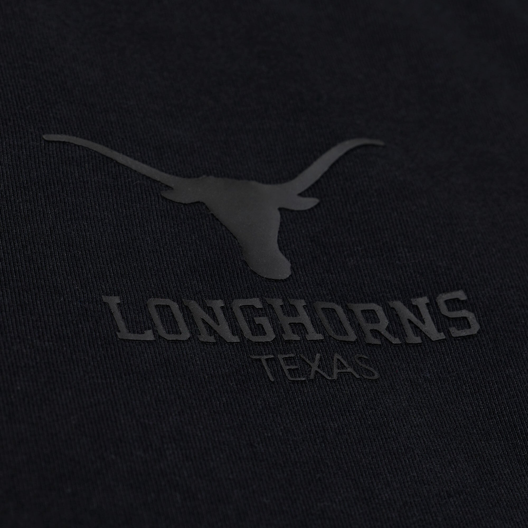 Men's Mitchell & Ness  Black Texas Longhorns Monochrome Icon T-Shirt