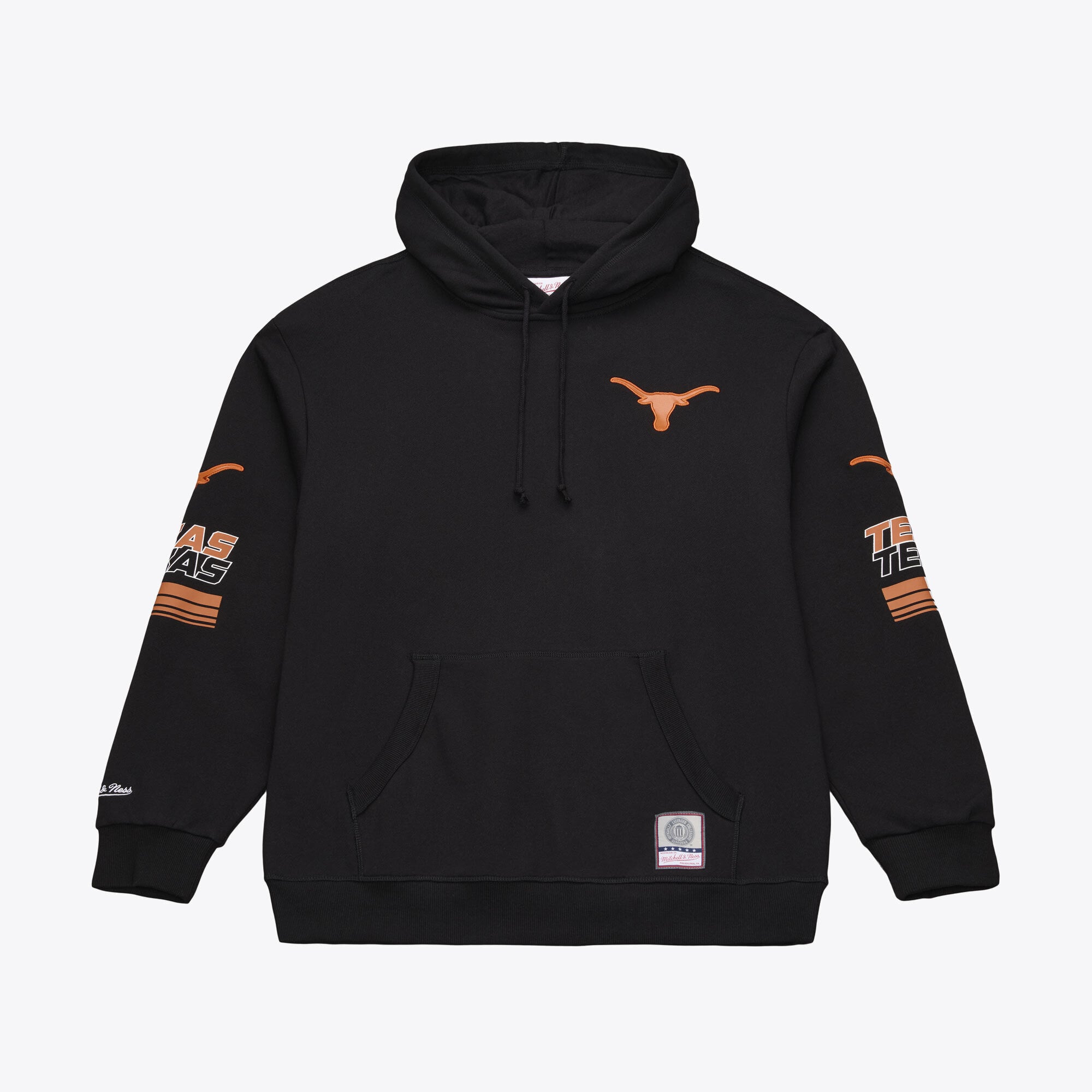 Sweat à capuche en polaire Mitchell & Ness noir carreaux Texas Longhorns pour homme