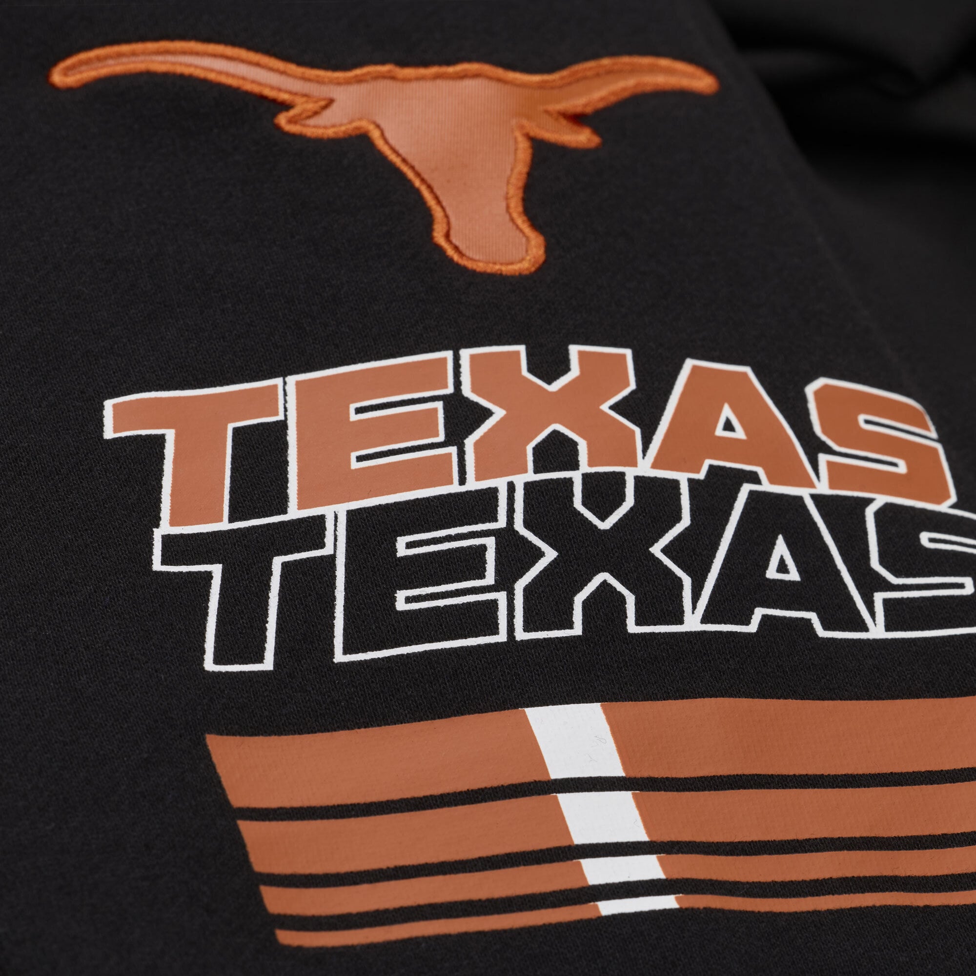 Sweat à capuche en polaire Mitchell & Ness noir carreaux Texas Longhorns pour homme