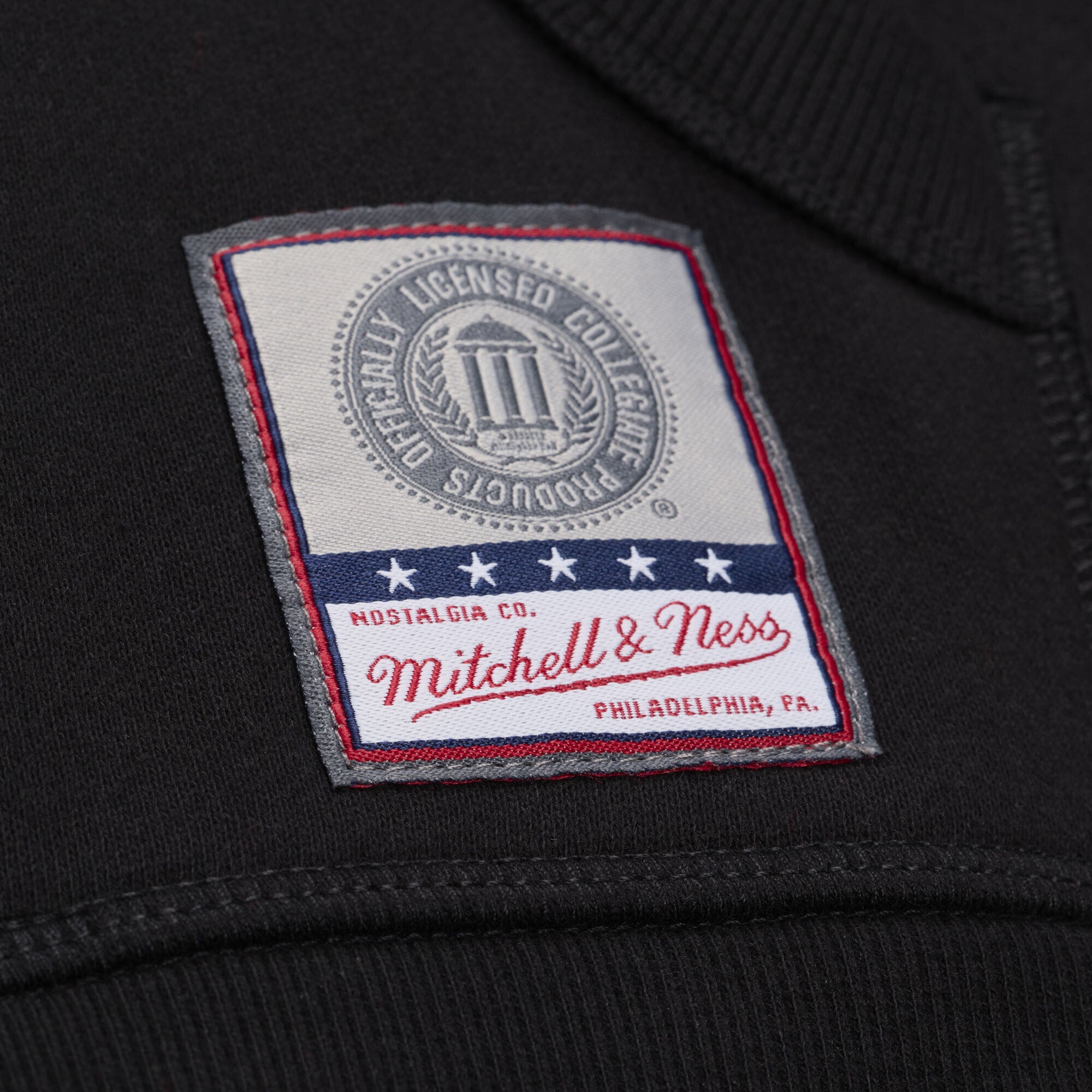 Sweat à capuche en polaire Mitchell & Ness noir carreaux Texas Longhorns pour homme
