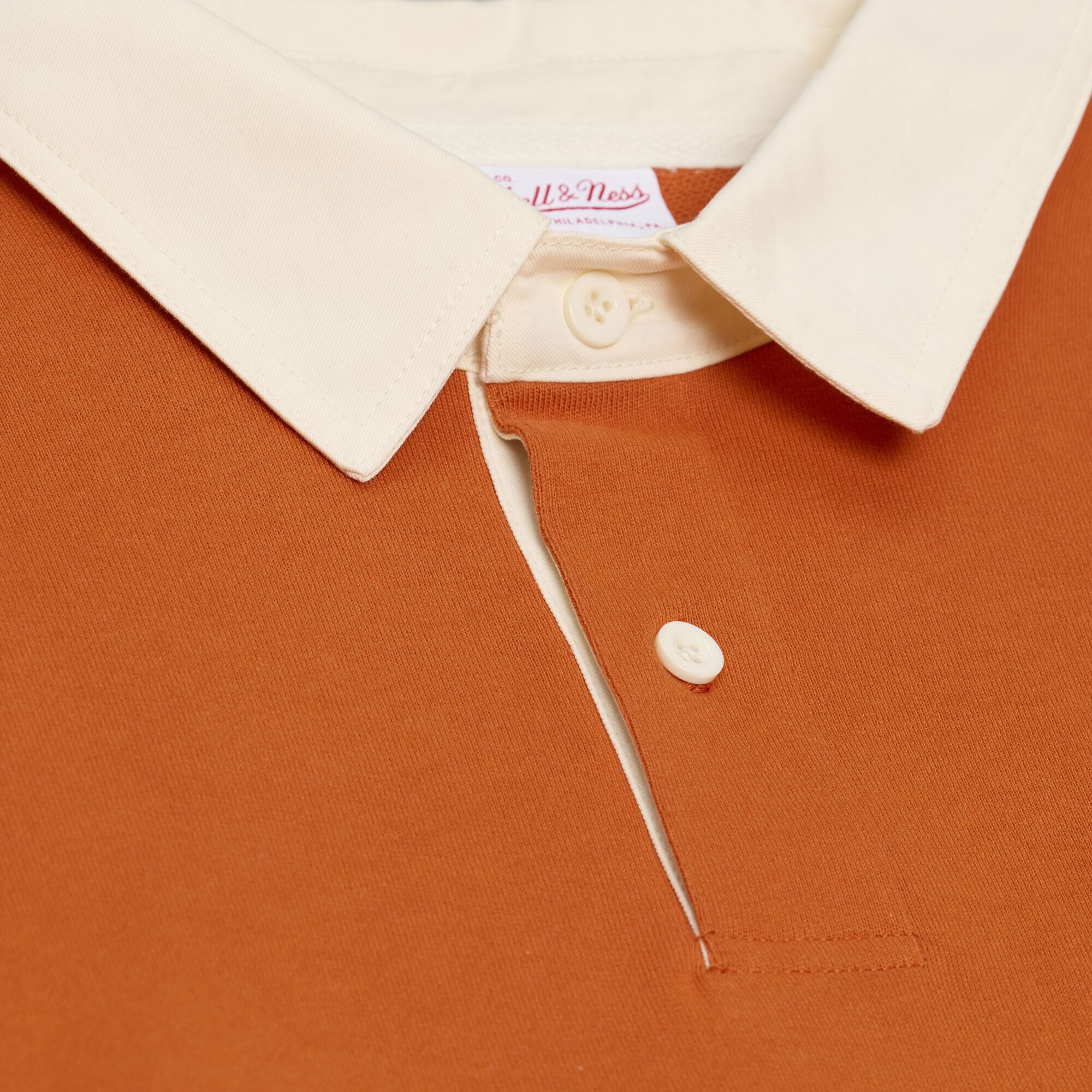 Polo en molleton français Mitchell & Ness Texas Orange Longhorns Retro Roots pour homme