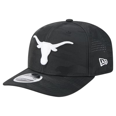 Texas Longhorns New Era Perforated Camo 9SEVENTY Adjustable Hat - Black