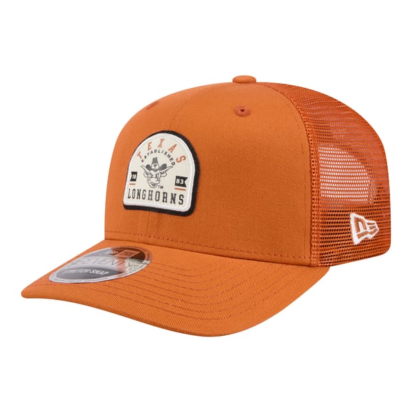 Men’s New Era Texas Orange Texas Longhorns Patched 9SEVENTY Trucker Adjustable Hat