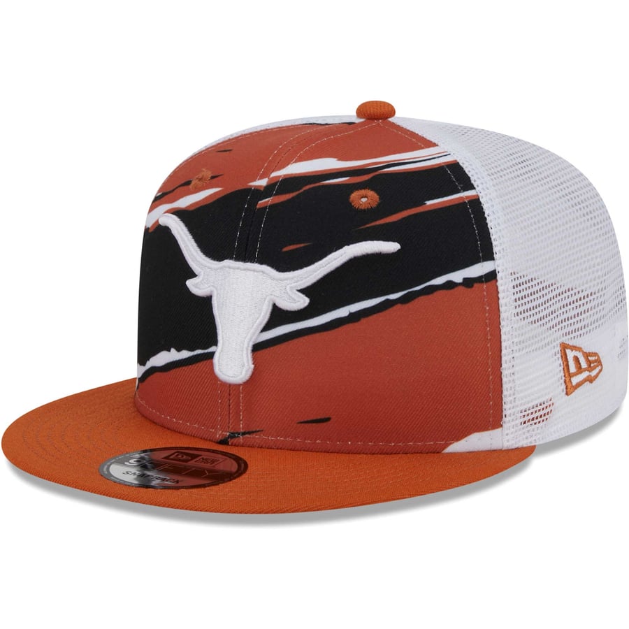 Texas Snapback Men's New Era Texas Orange Texas Longhorns Tear Trucker 9FIFTY Snapback Hat
