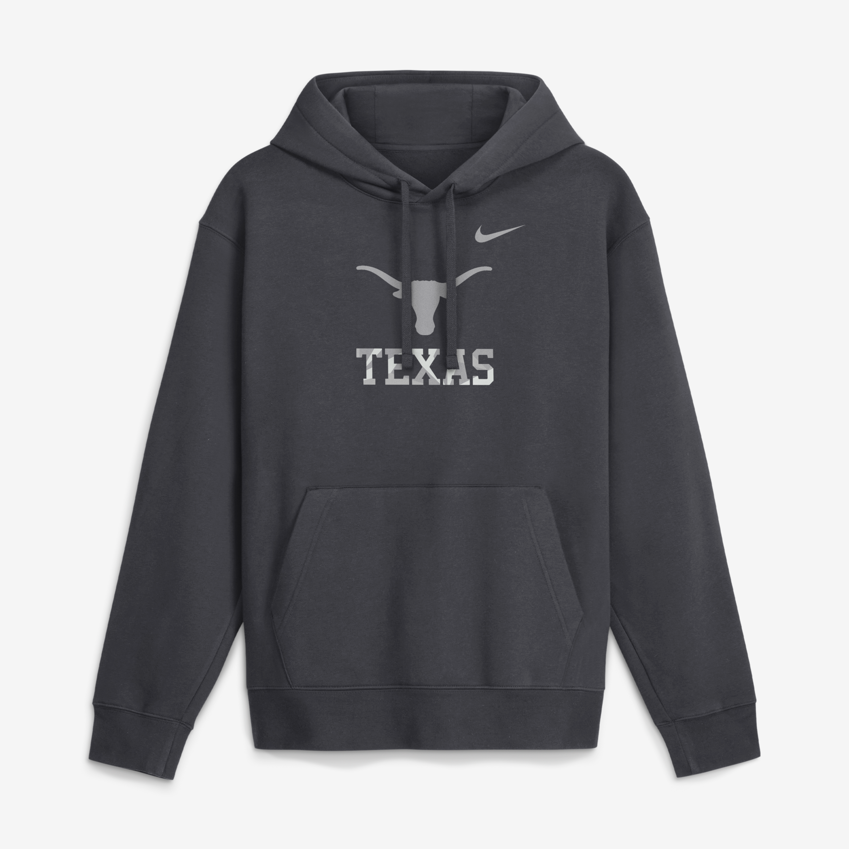 Sweat à capuche en polaire Nike anthracite Texas Longhorns Club pour homme