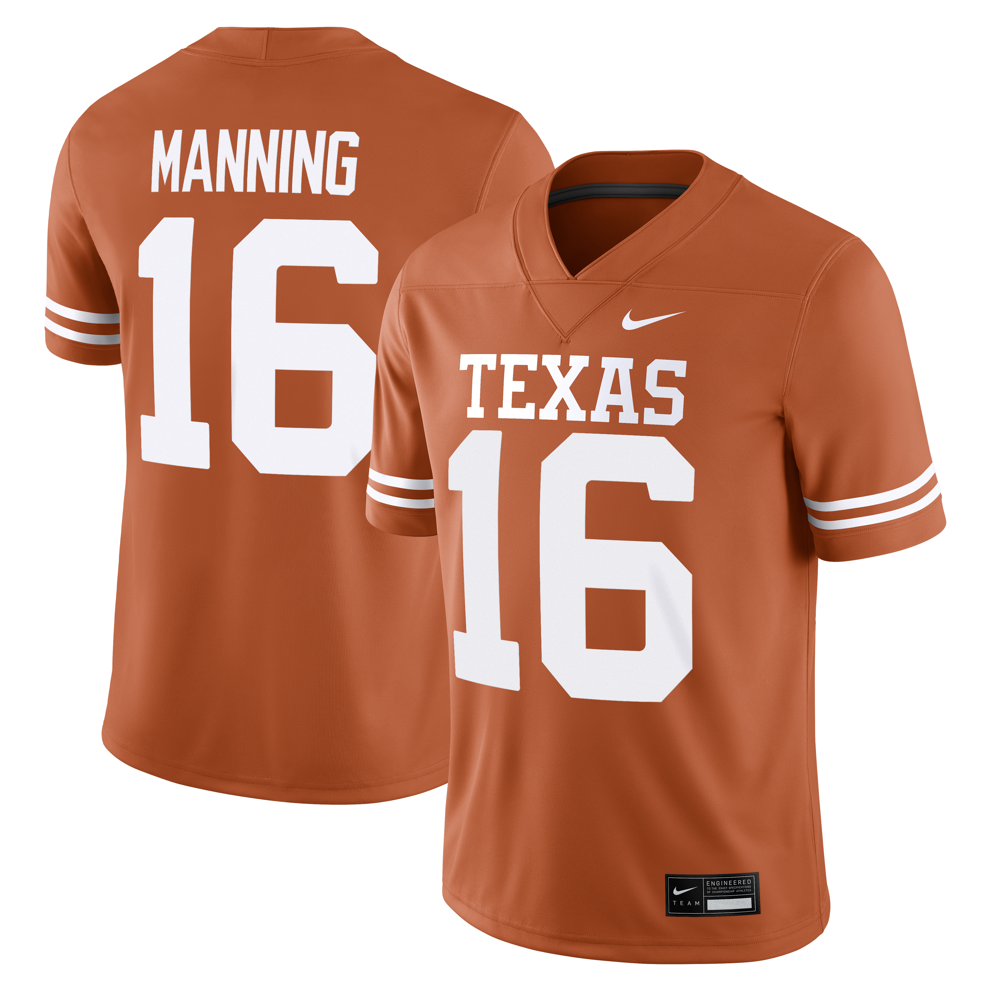 Maillot de match Nike Arch Manning blanc des Texas Longhorns pour homme