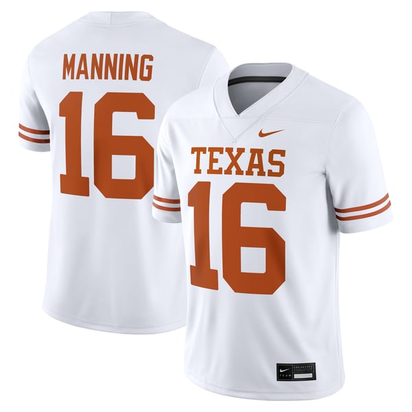 Men’s Nike Arch Manning White Texas Longhorns Game Jersey