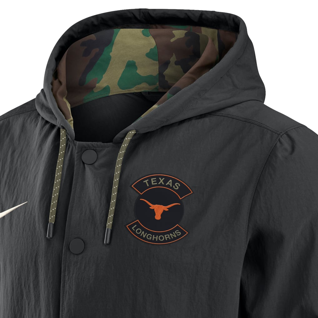 Men's Nike Black Texas Longhorns 2025 NCAA Military Appreciation Full ...