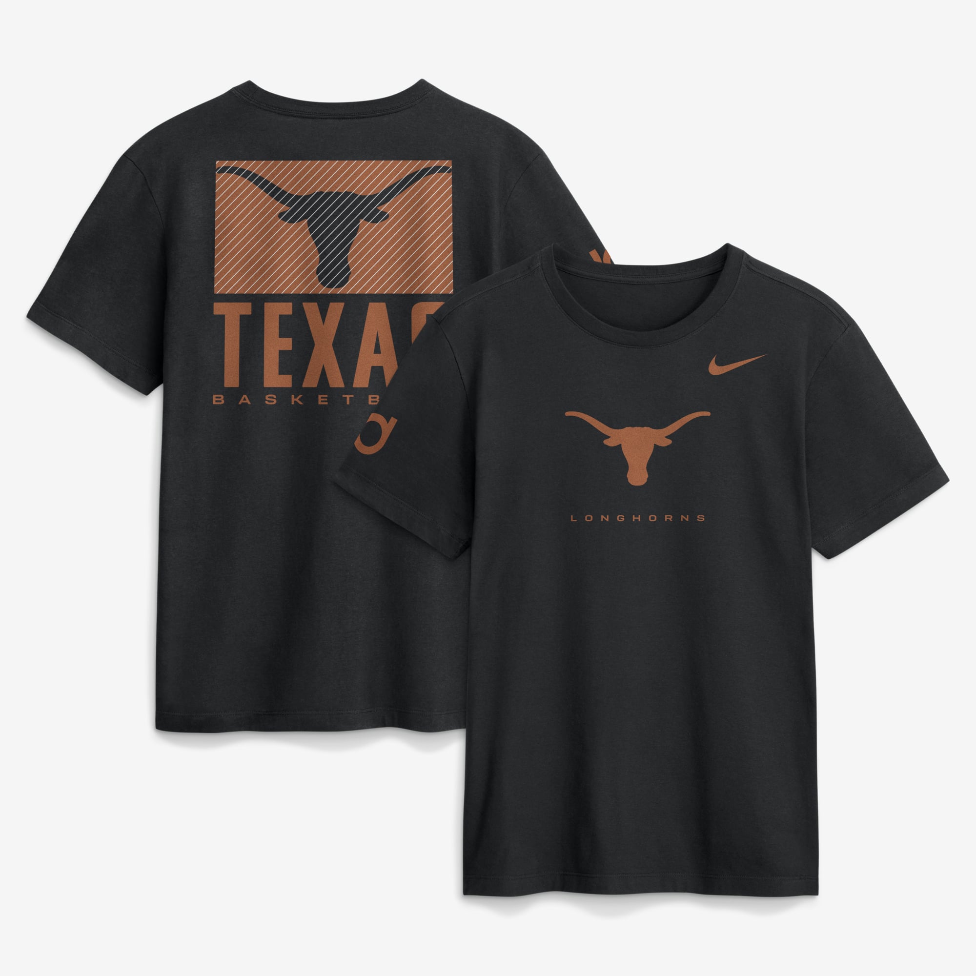 T-shirt Nike Dri-FIT noir pour homme, Texas Longhorns Courtside