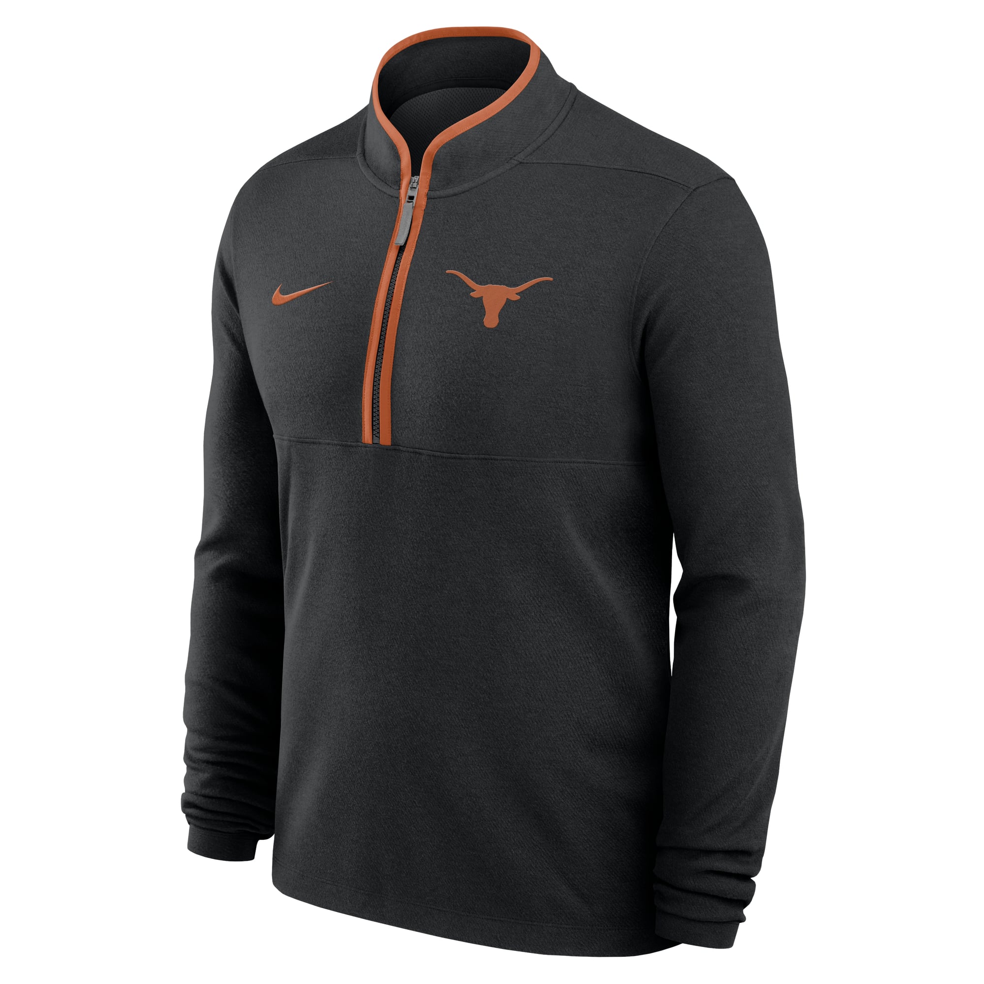 Pull-over Nike blanc Texas Longhorns Courtside Victory Dri-FIT à demi-zip pour homme