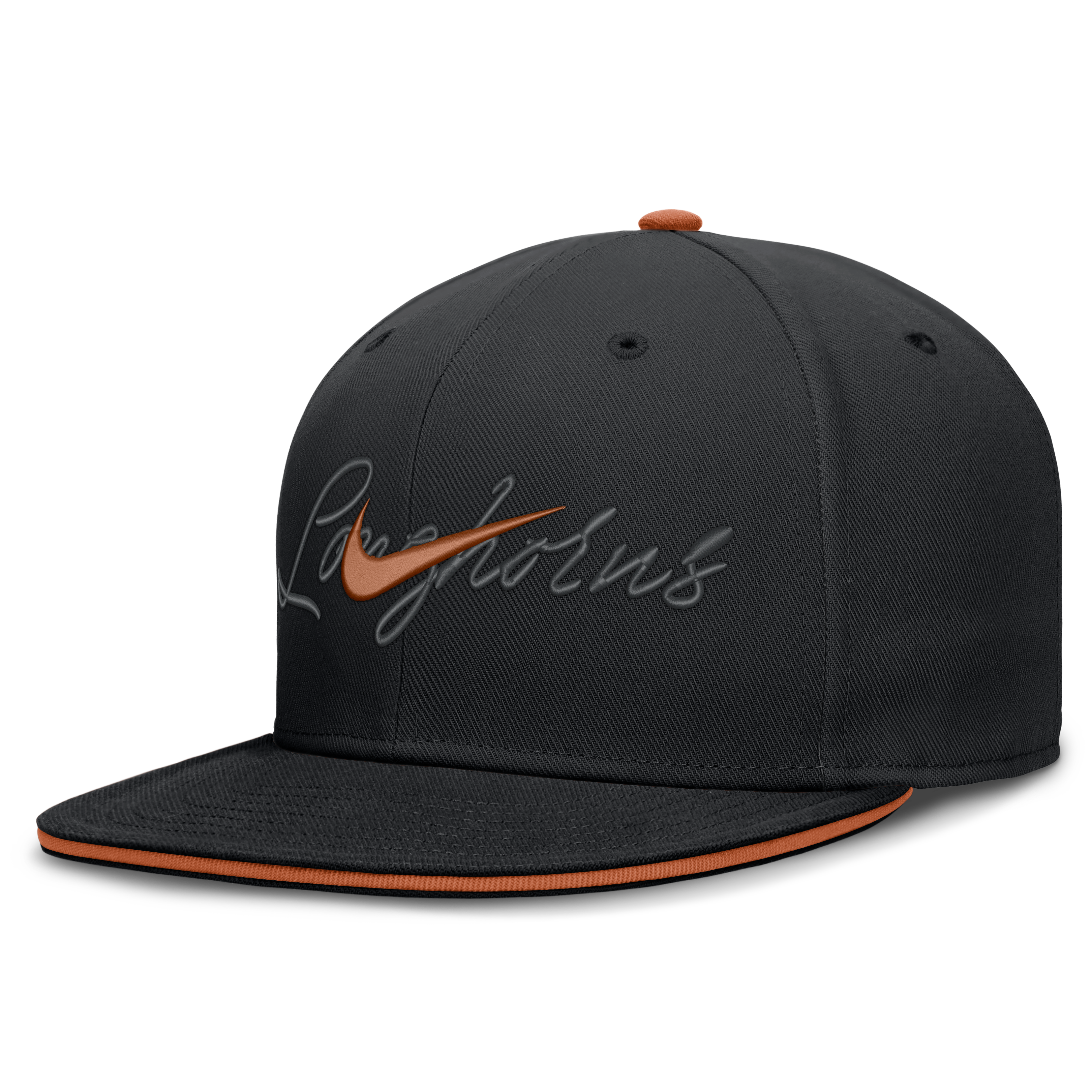 Casquette ajustée Nike Texas Longhorns Dri-FIT Primetime Script noire pour homme