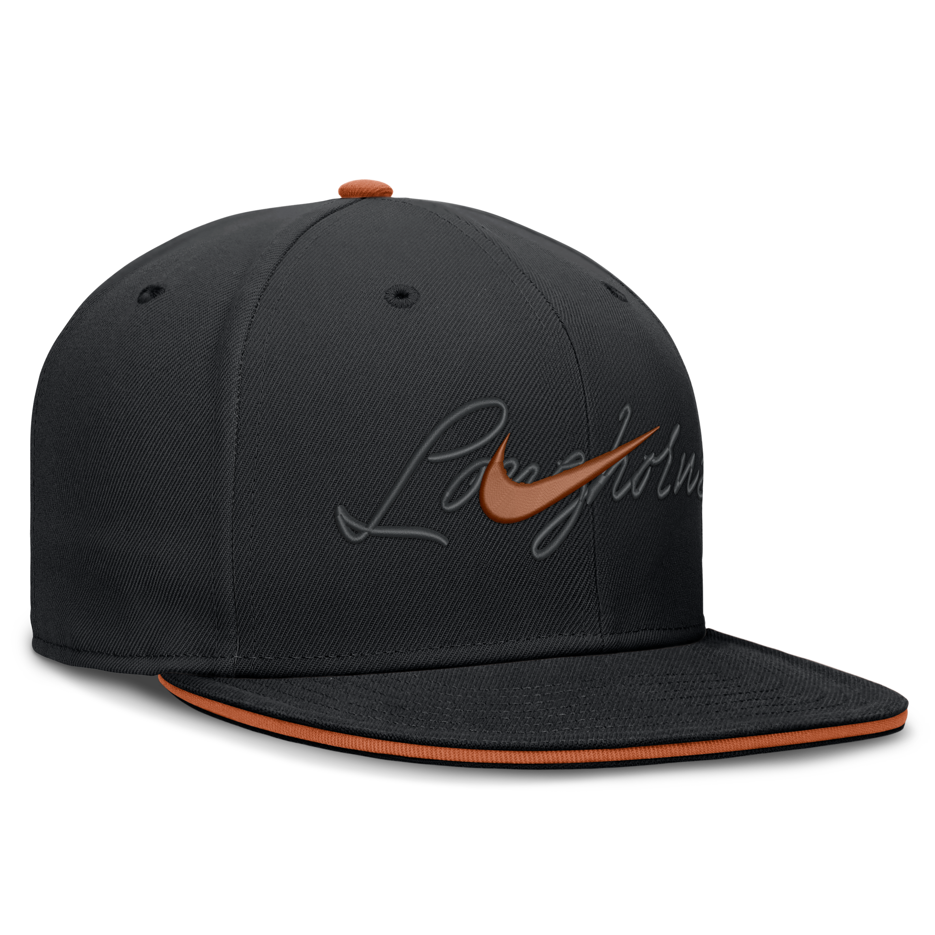Casquette ajustée Nike Texas Longhorns Dri-FIT Primetime Script noire pour homme