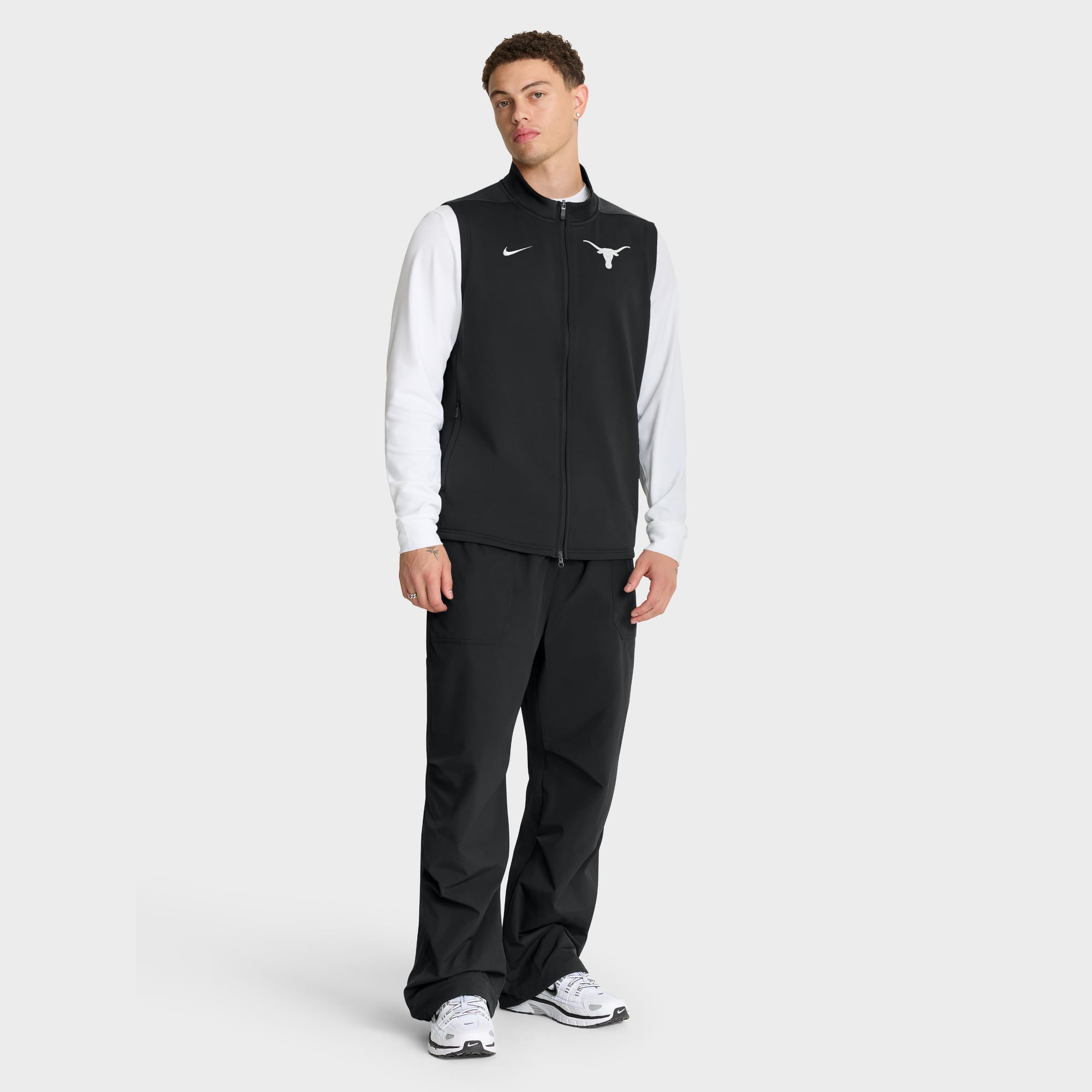 Gilet zippé Nike blanc Texas Longhorns Primetime Victory Therma-FIT pour homme