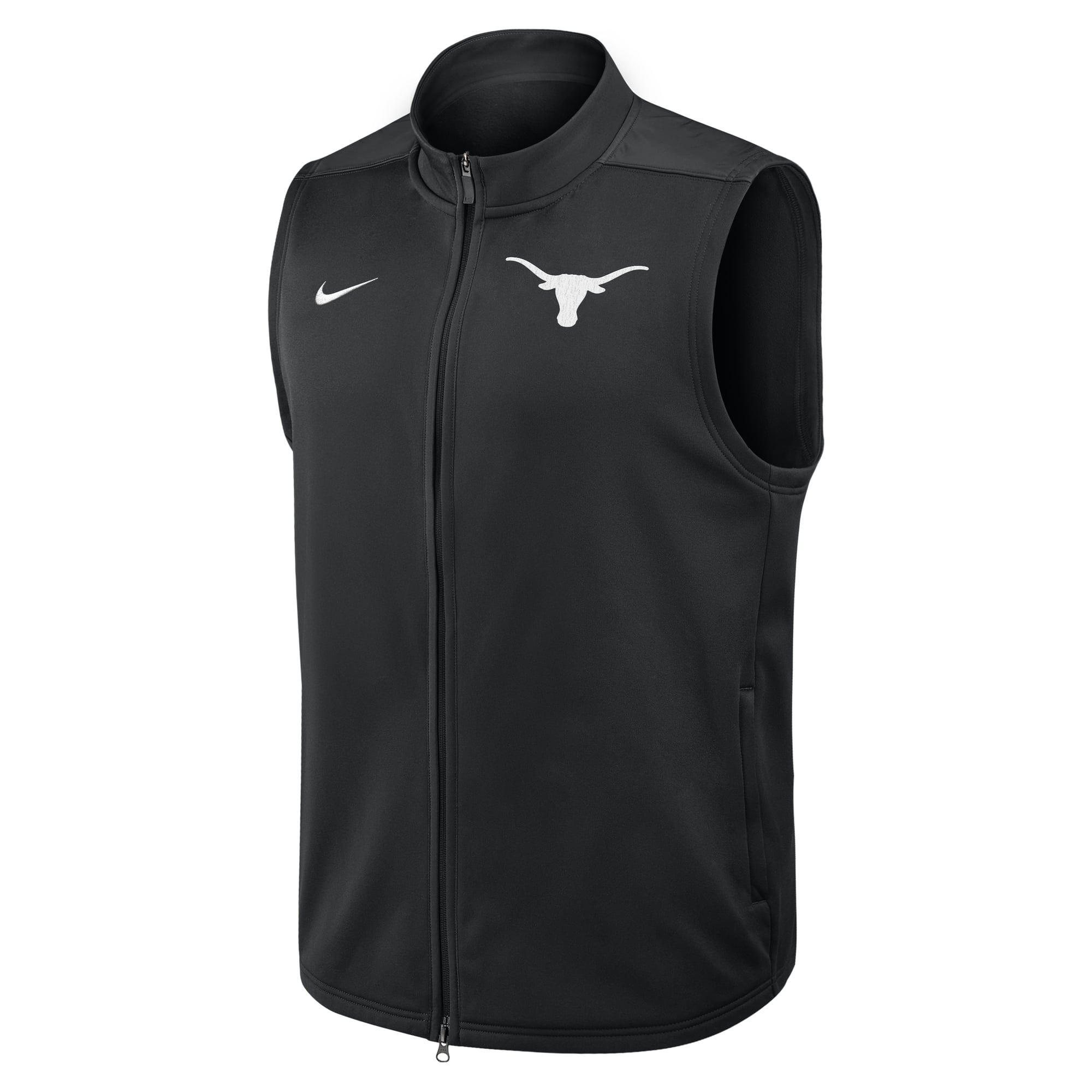 Gilet zippé Nike blanc Texas Longhorns Primetime Victory Therma-FIT pour homme