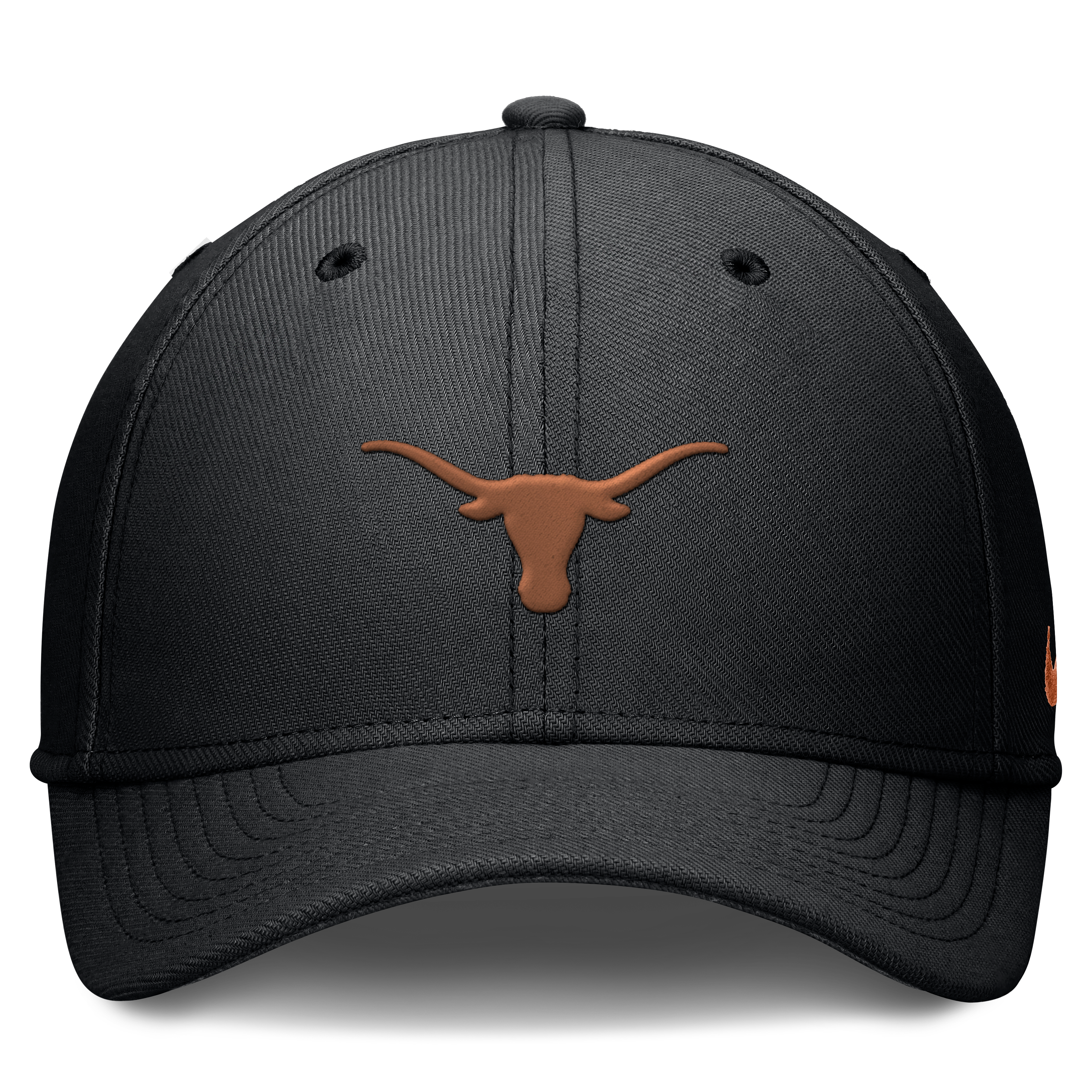 Casquette Nike Texas Longhorns Rise SwooshFlex Dri-FIT noire pour homme