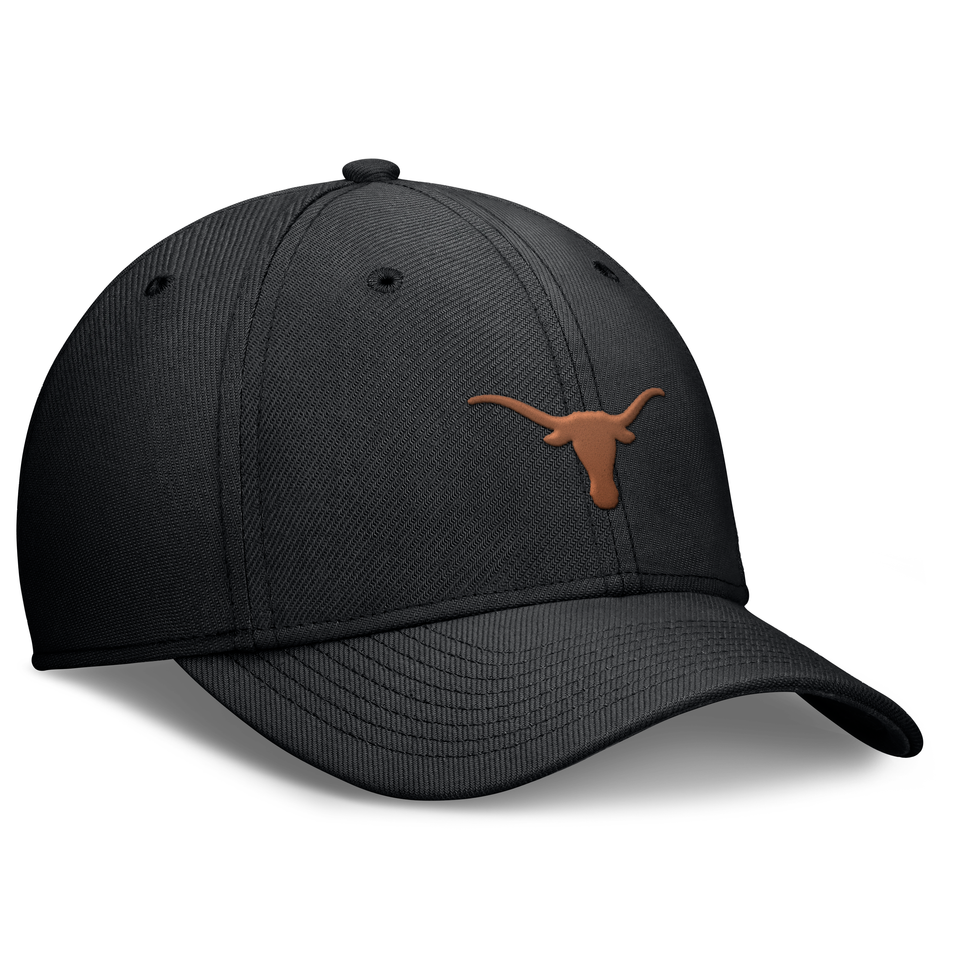 Casquette Nike Texas Longhorns Rise SwooshFlex Dri-FIT noire pour homme
