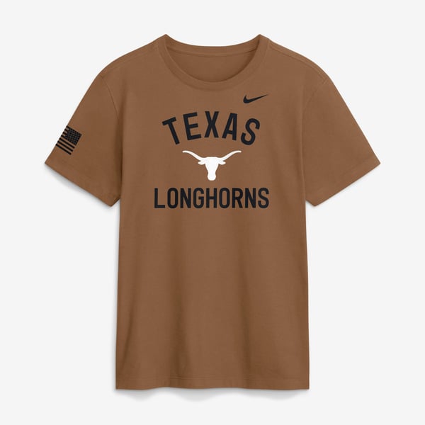 Men’s Nike Brown Texas Longhorns 2026 Military Appreciation Sideline Dri-FIT T-Shirt