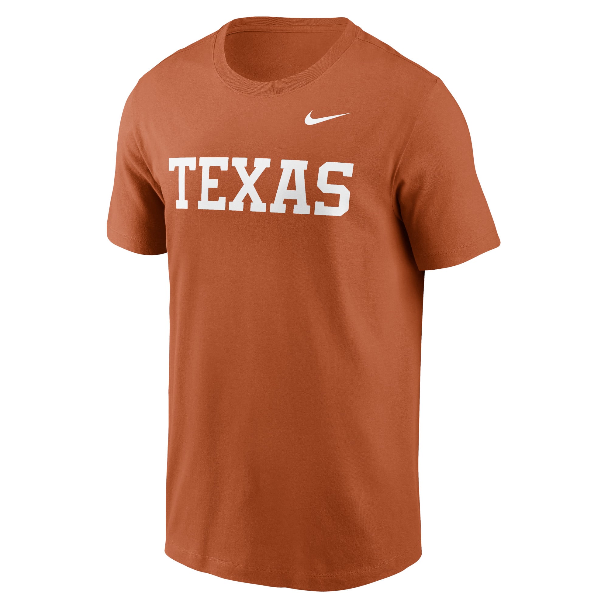T-shirt Nike orange brûlé Texas Longhorns Primetime Wordmark pour homme