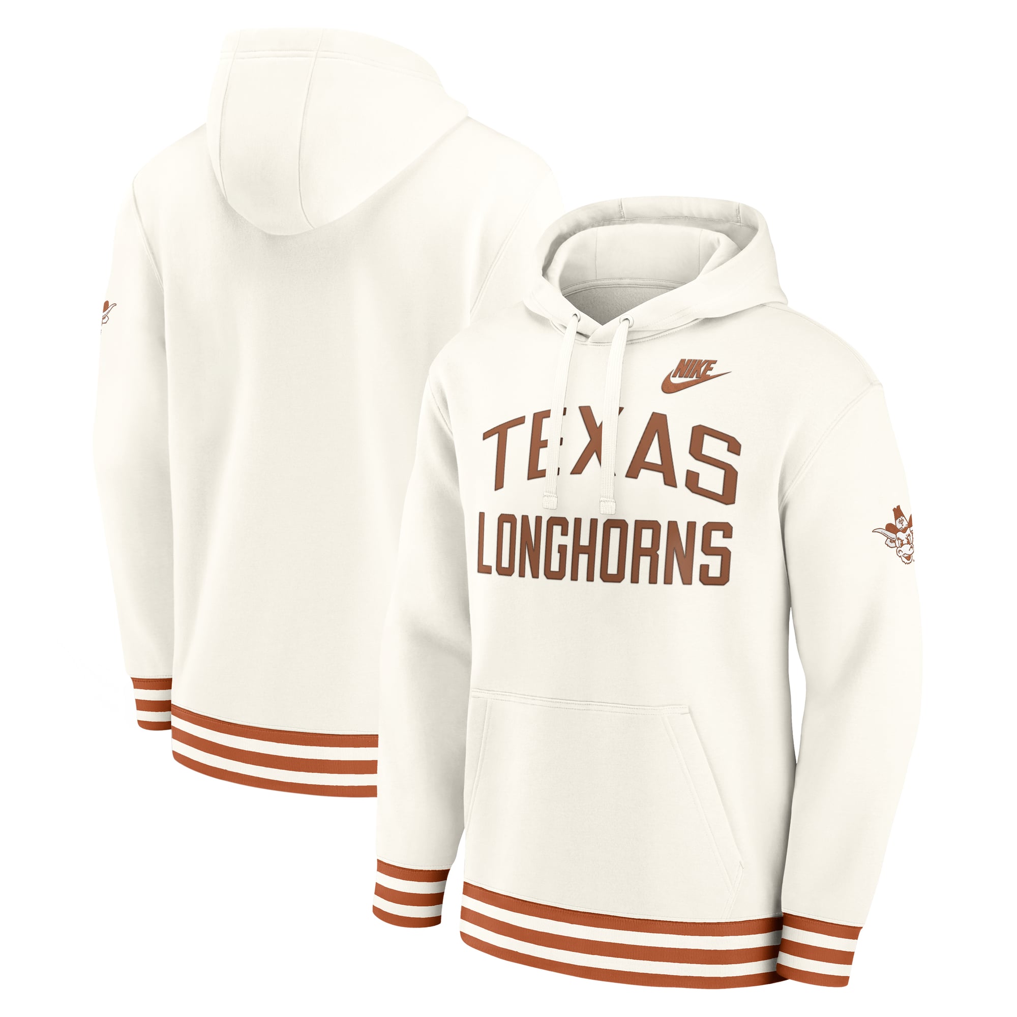 Men's Nike Cream Texas Longhorns Legacy Retro Pullover Hoodie