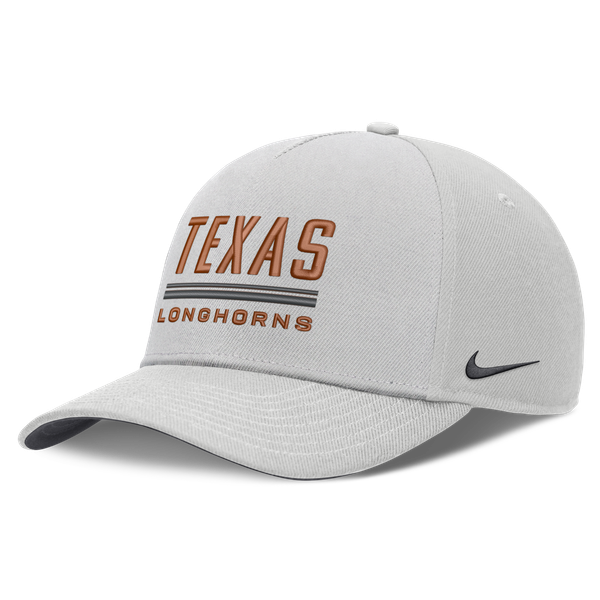 Men’s Nike Gray Texas Longhorns 2026 Sideline Dri-FIT Rise Adjustable Hat