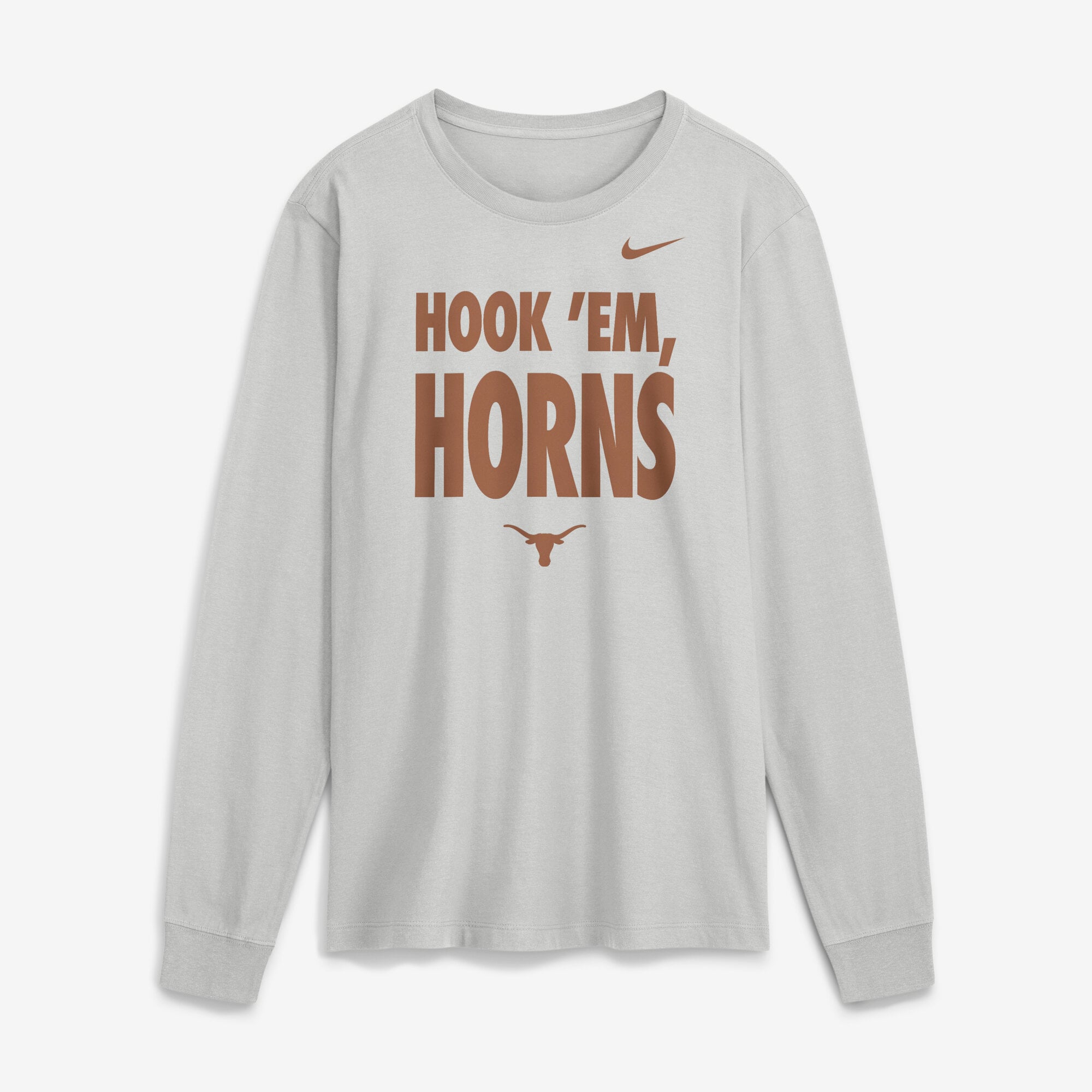 T-shirt à manches longues Nike Texas Orange Longhorns 2026 Sideline Slogan Dri-FIT pour homme
