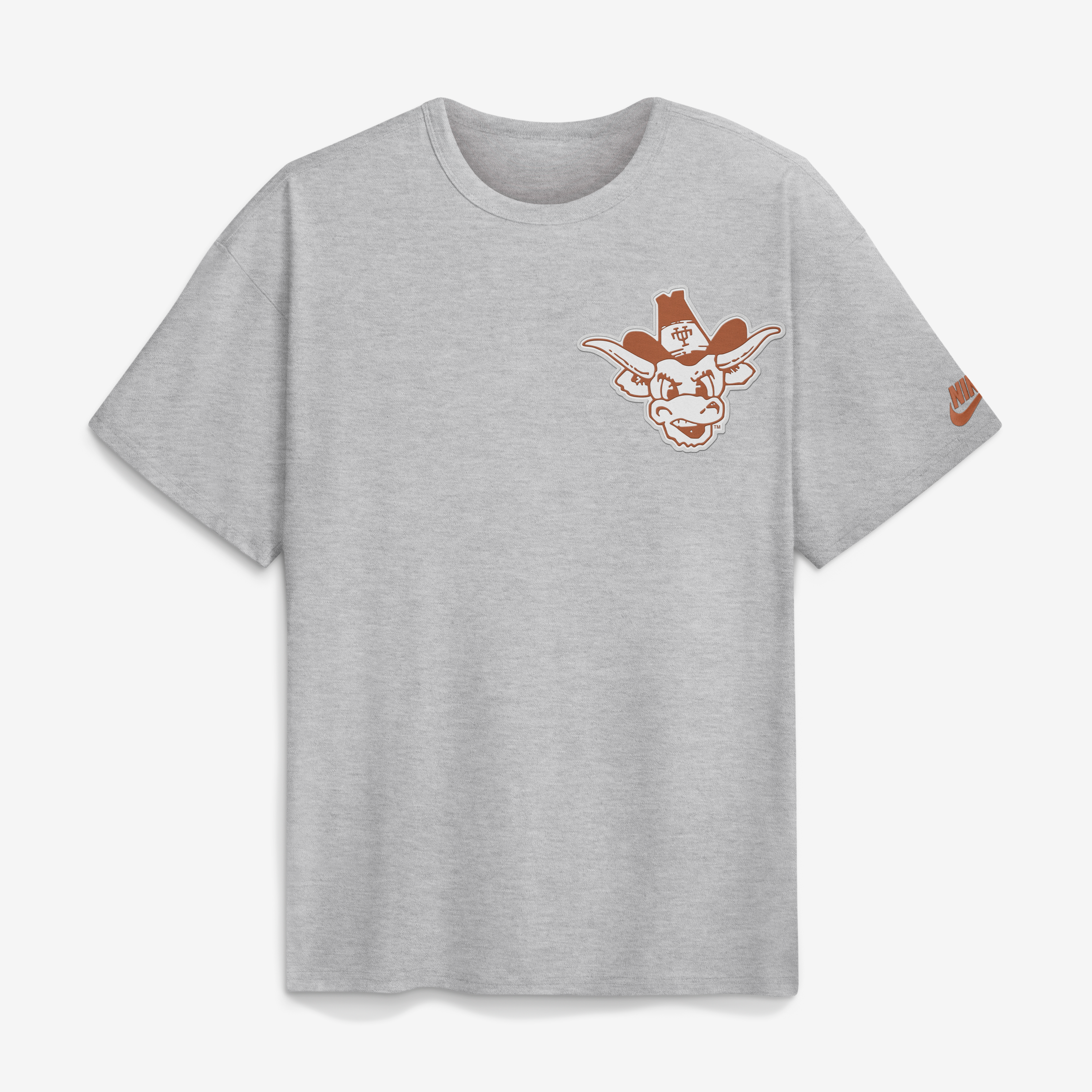 Men's Nike Heather Gray Texas Longhorns Legacy Logo Max90 T-Shirt