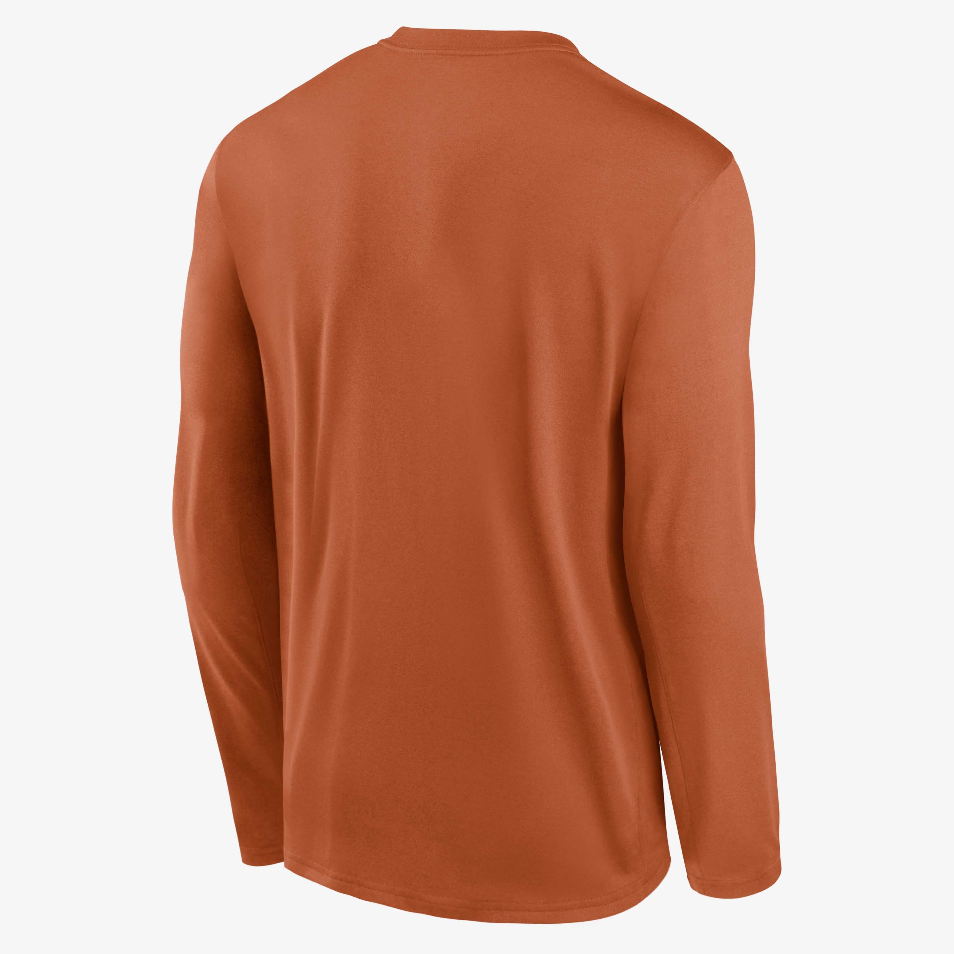 T-shirt à manches longues Nike Kevin Durant Texas Orange Longhorns Courtside Legend Dri-FIT pour homme