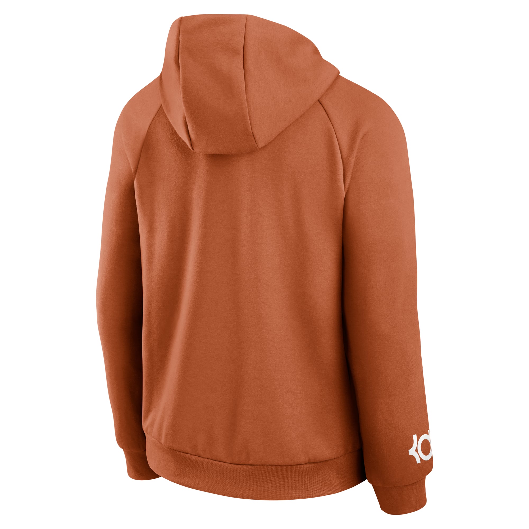 Men's Nike Kevin Durant Texas Orange Longhorns Courtside Practice Dri-FIT Raglan Fleece Hoodie
