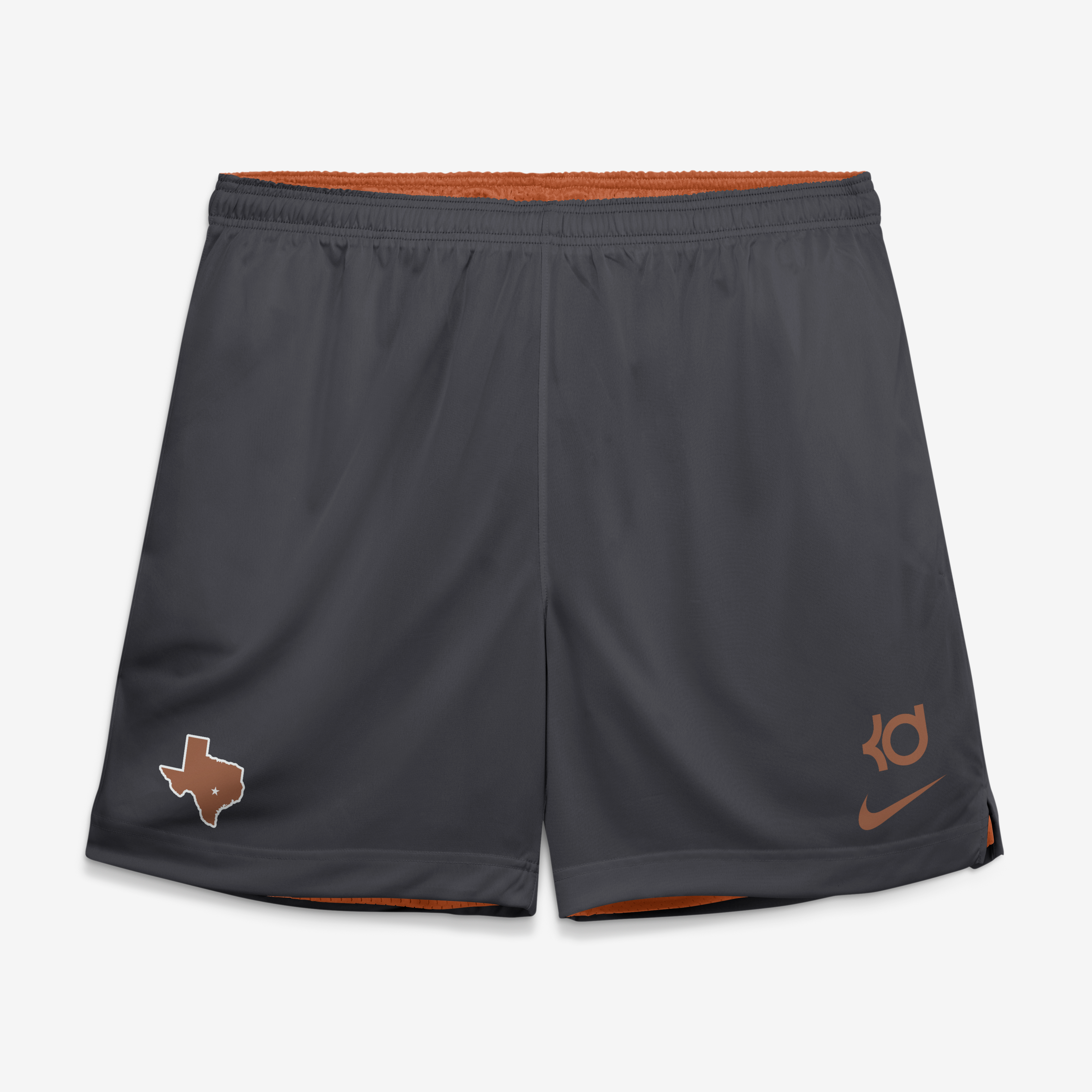 Men's Nike Kevin Durant Texas Orange/Gray Longhorns Courtside Reversible Dri-FIT Shorts